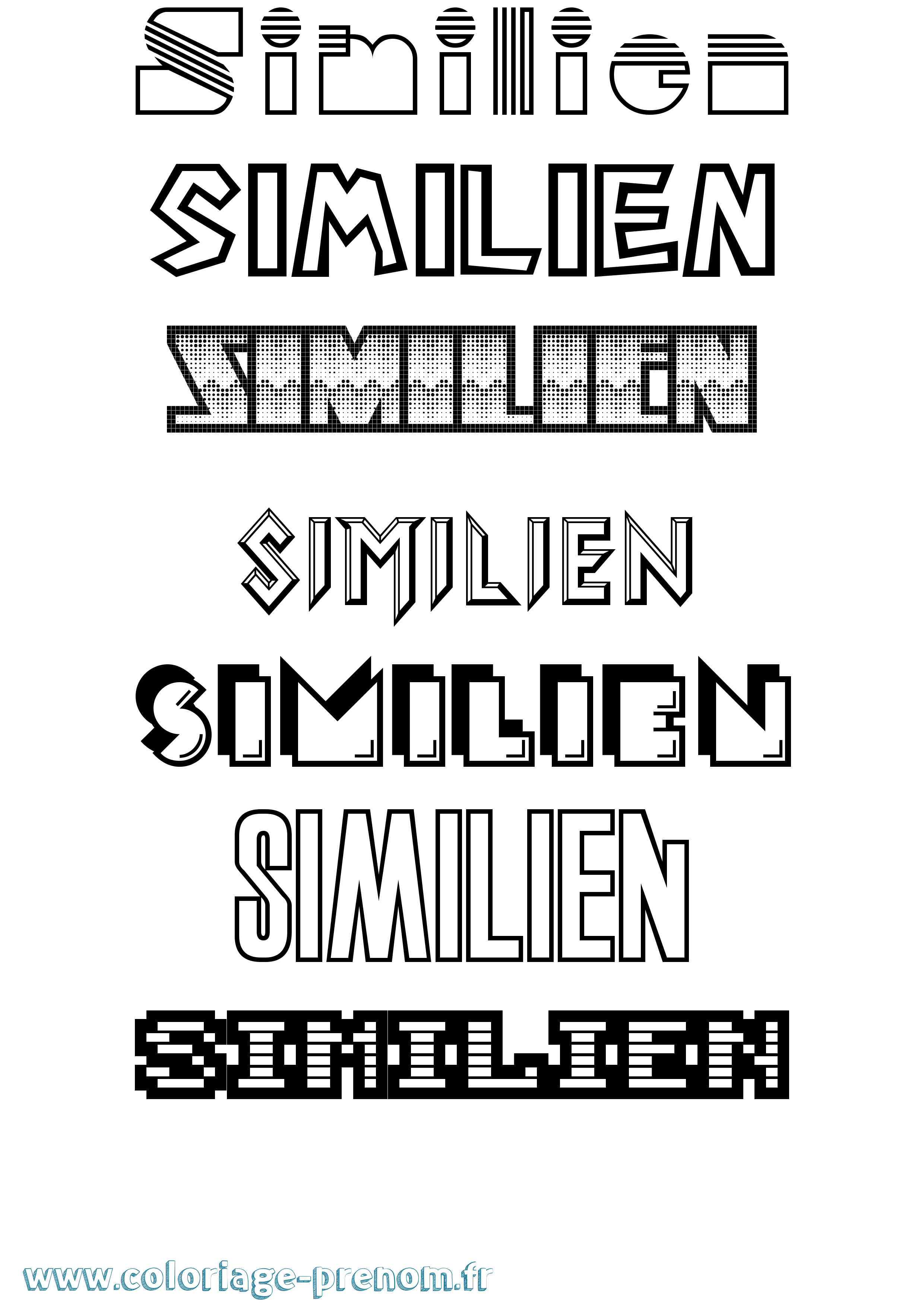 Coloriage Similien Jeux Vidéos Coloriage prénom Similien Jeux Vidéos