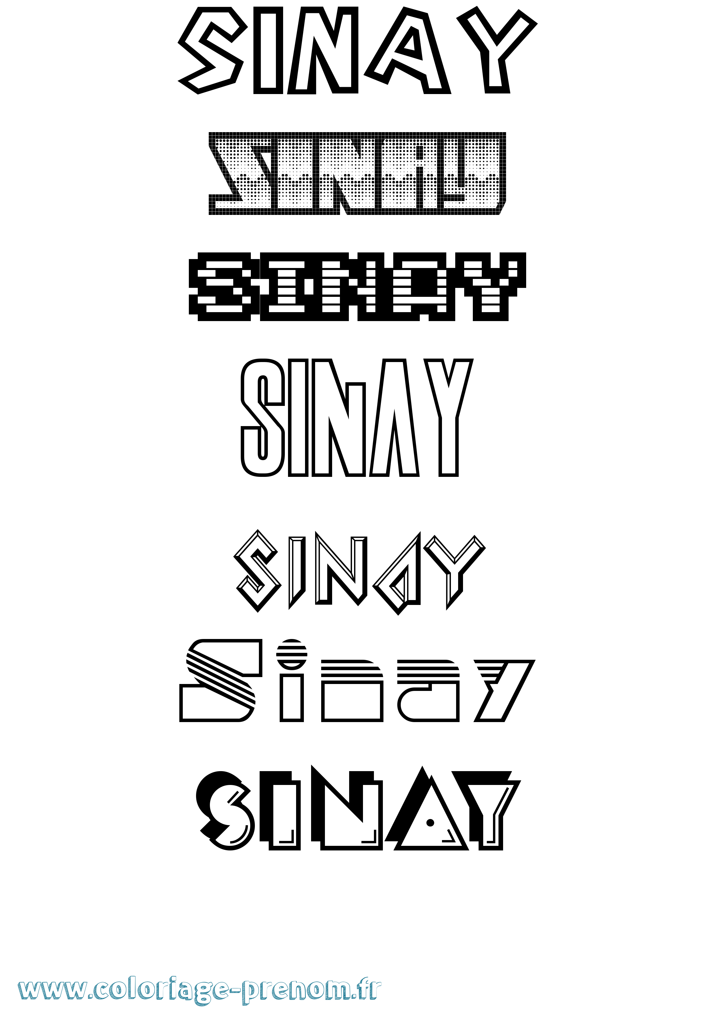 Coloriage Sinay Jeux Vidéos Coloriage prénom Sinay Jeux Vidéos
