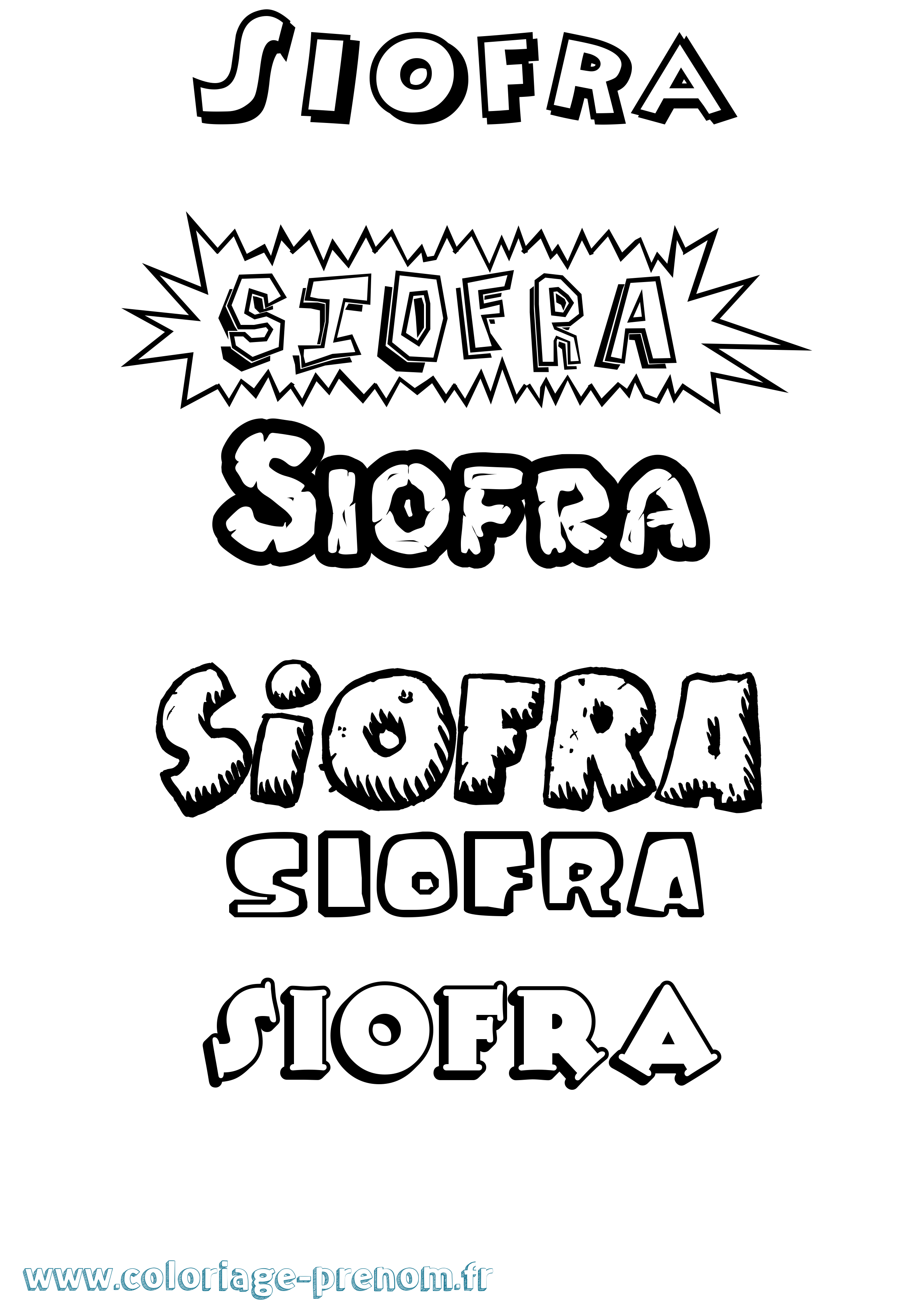 Coloriage Siofra Dessin Animé Coloriage prénom Siofra Dessin Animé