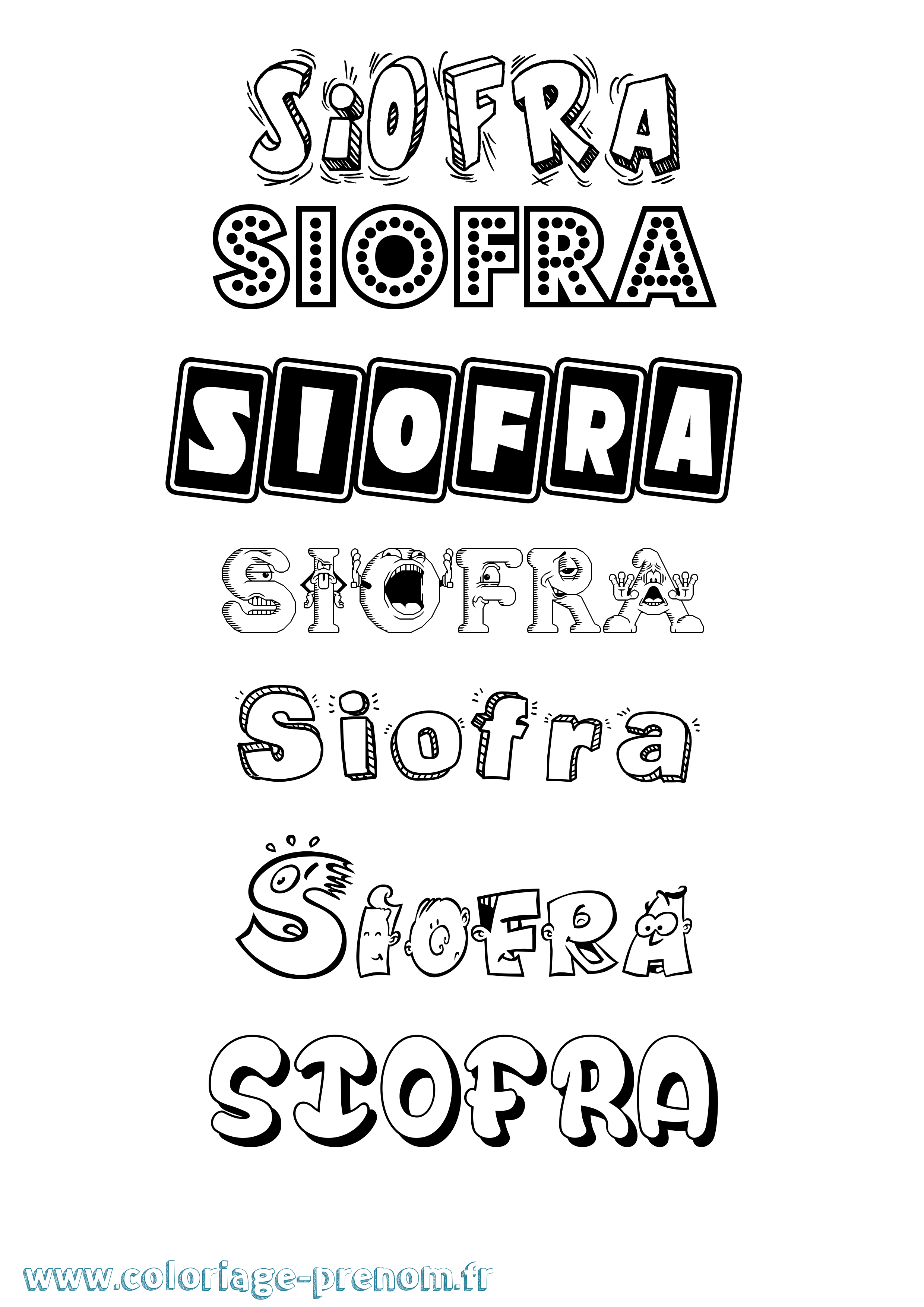 Coloriage Siofra Fun Coloriage prénom Siofra Fun
