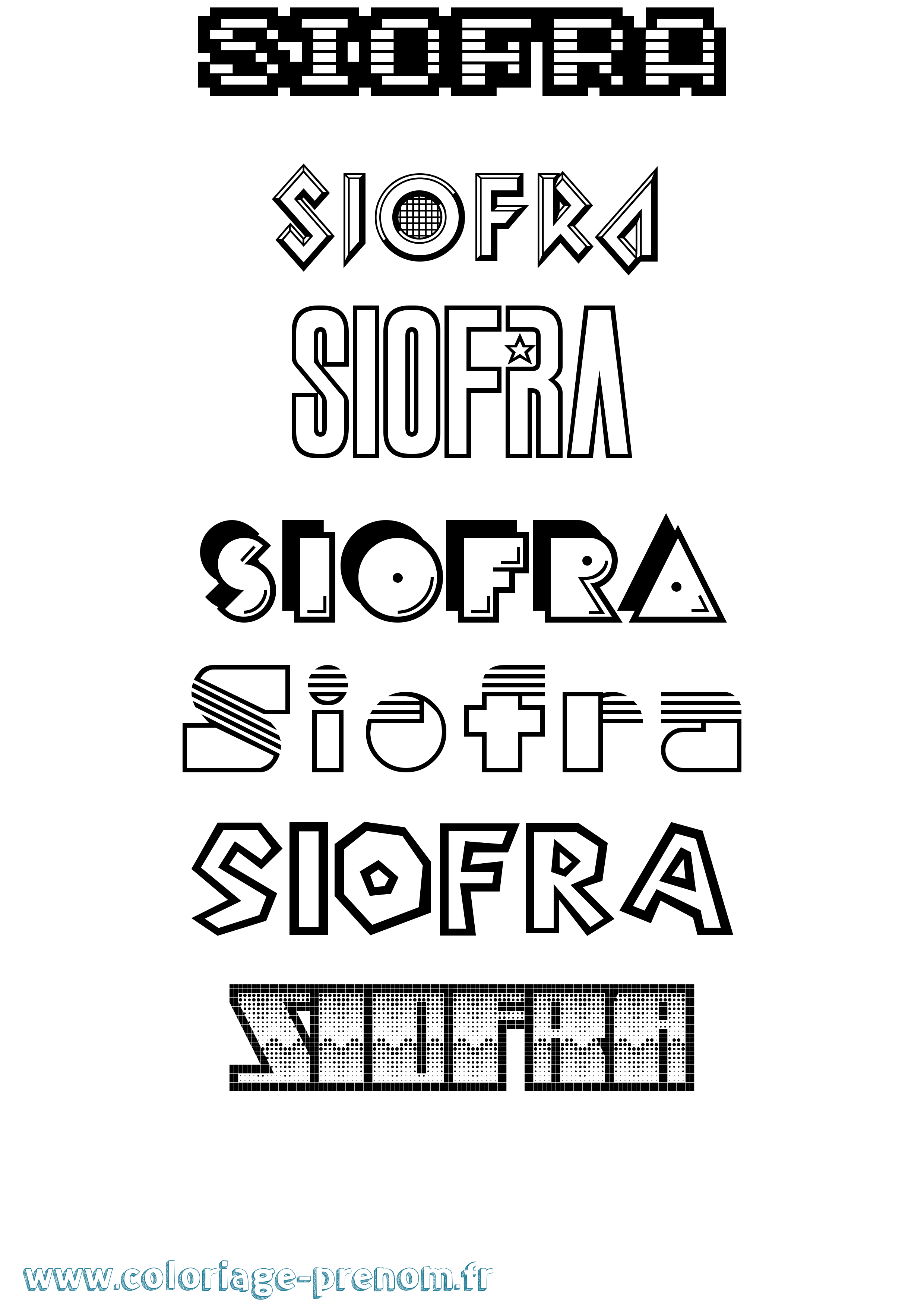 Coloriage Siofra Jeux Vidéos Coloriage prénom Siofra Jeux Vidéos