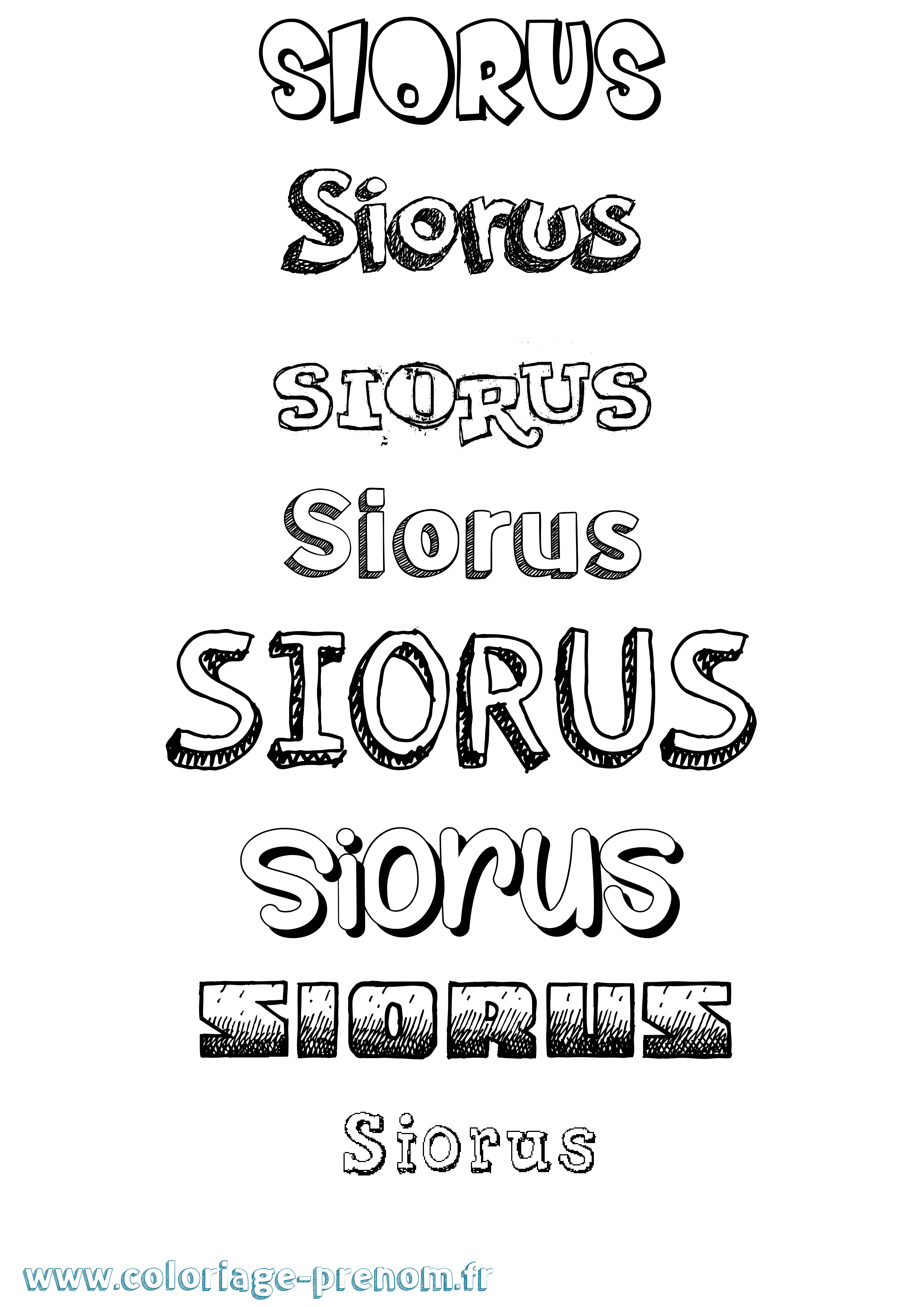 Coloriage Siorus Dessiné Coloriage prénom Siorus Dessiné