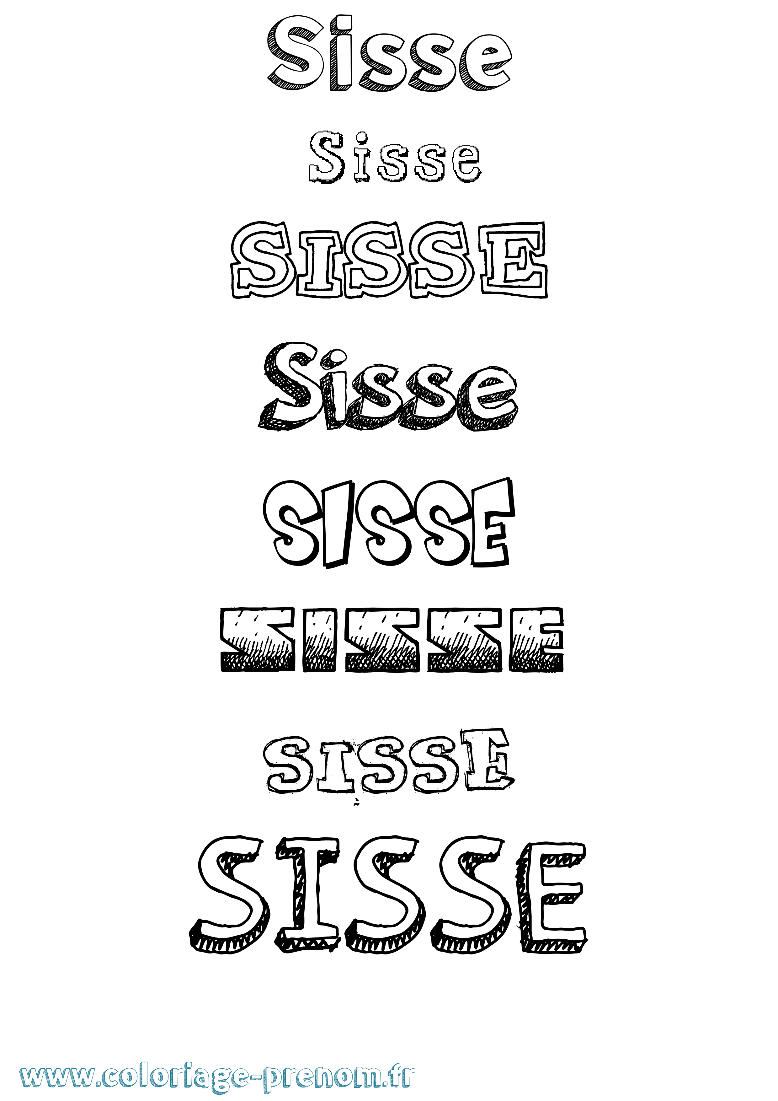 Coloriage Sisse Dessiné Coloriage prénom Sisse Dessiné