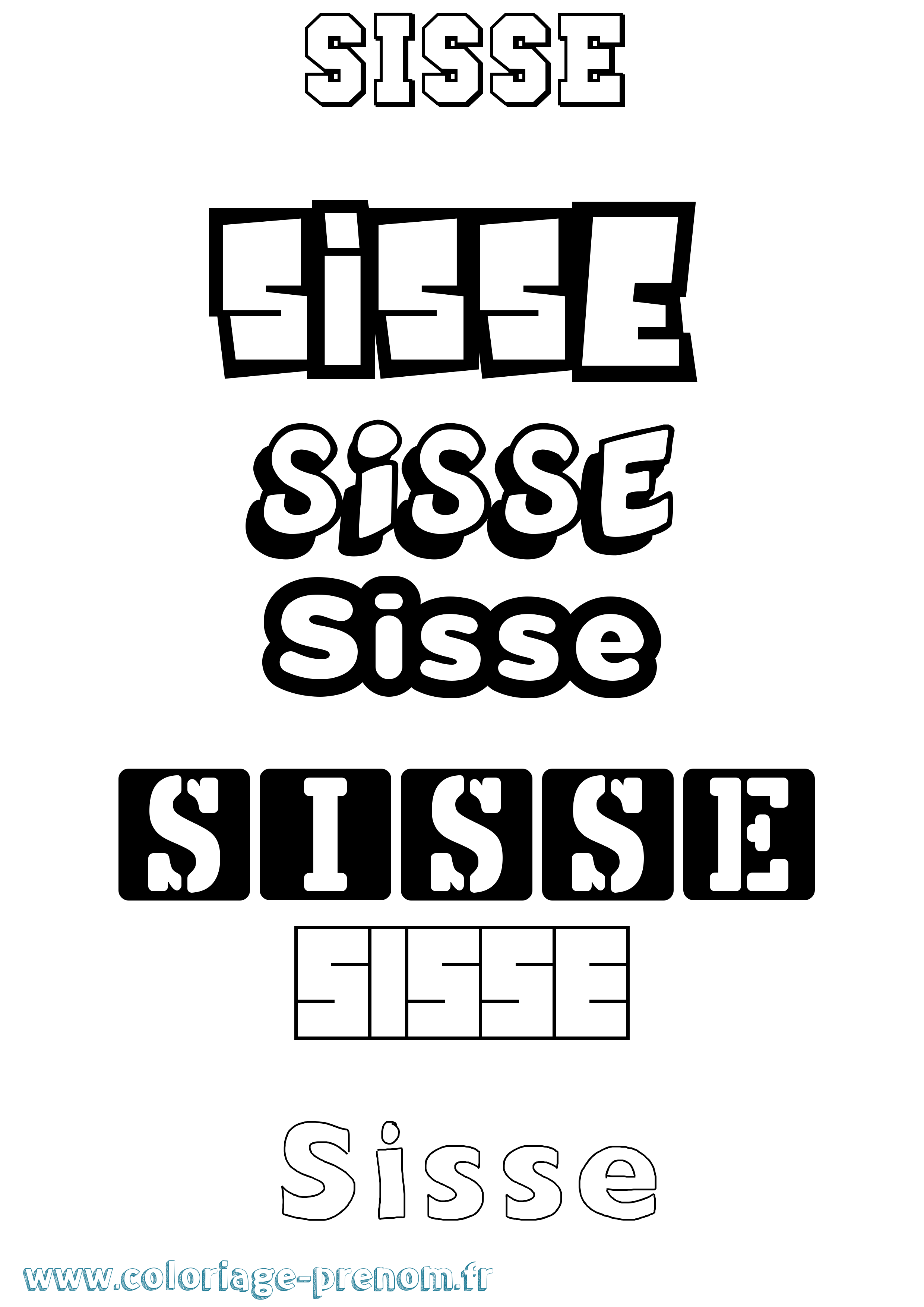 Coloriage Sisse Simple Coloriage prénom Sisse Simple