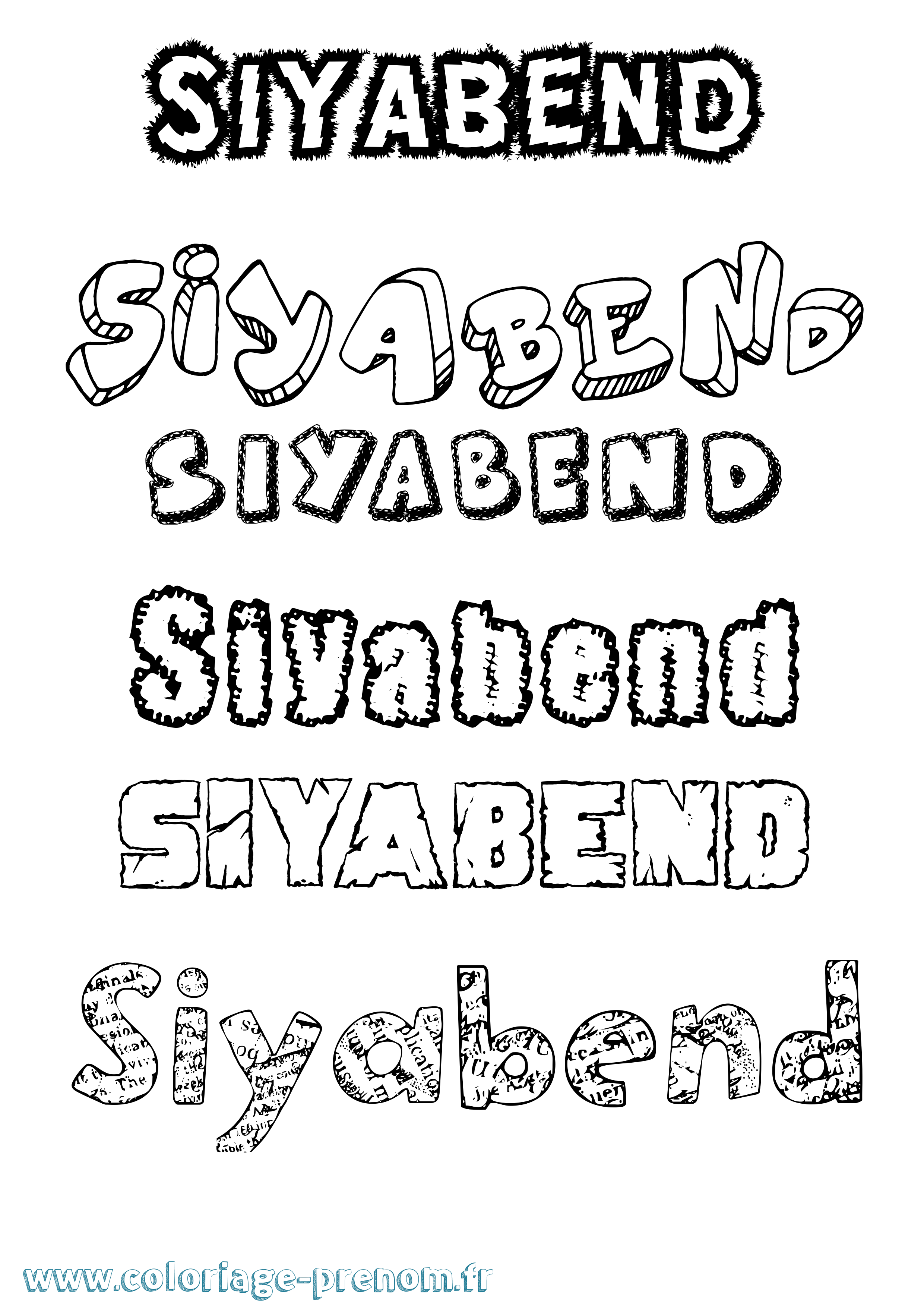 Coloriage Siyabend Destructuré Coloriage prénom Siyabend Destructuré