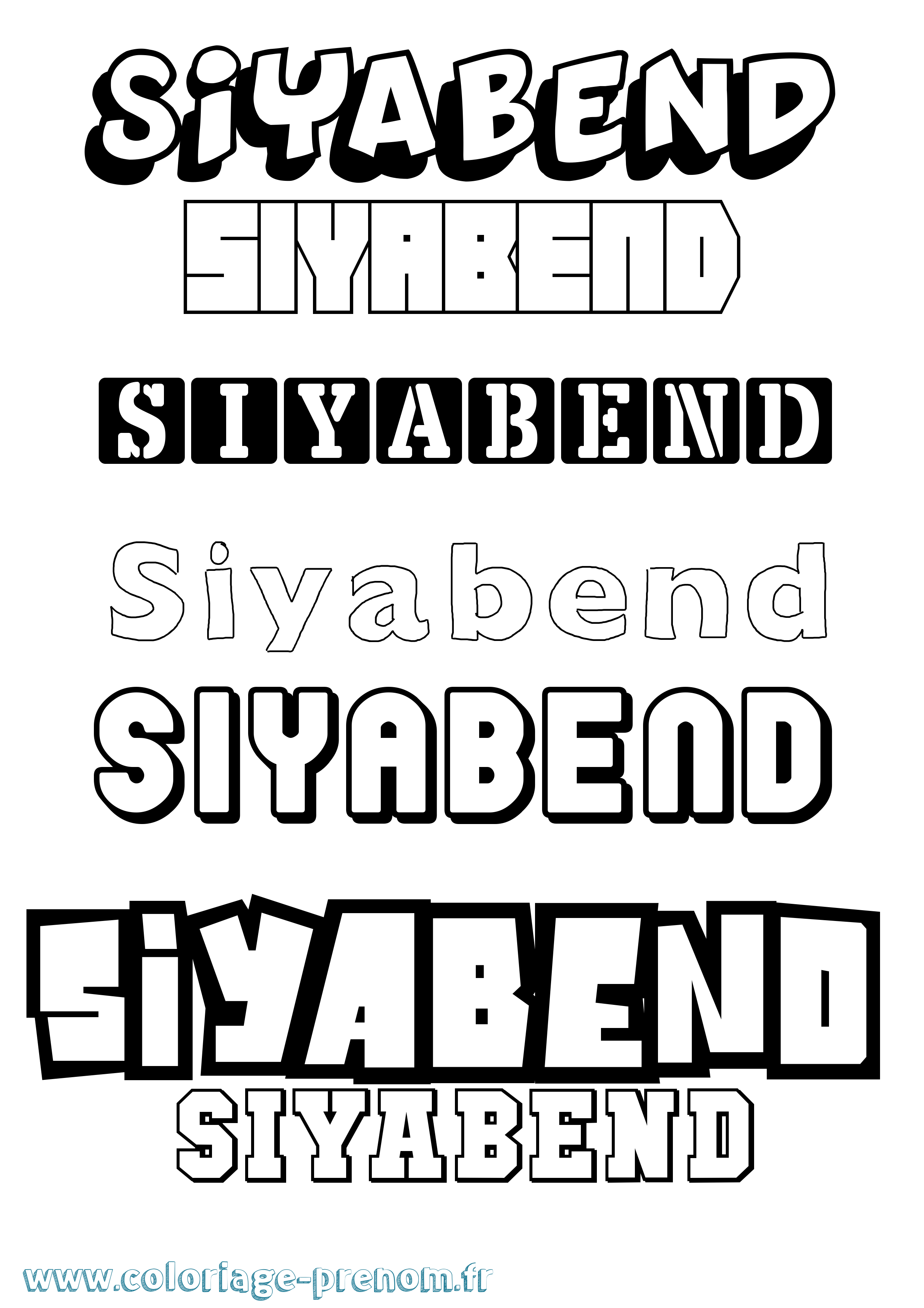 Coloriage Siyabend Simple Coloriage prénom Siyabend Simple