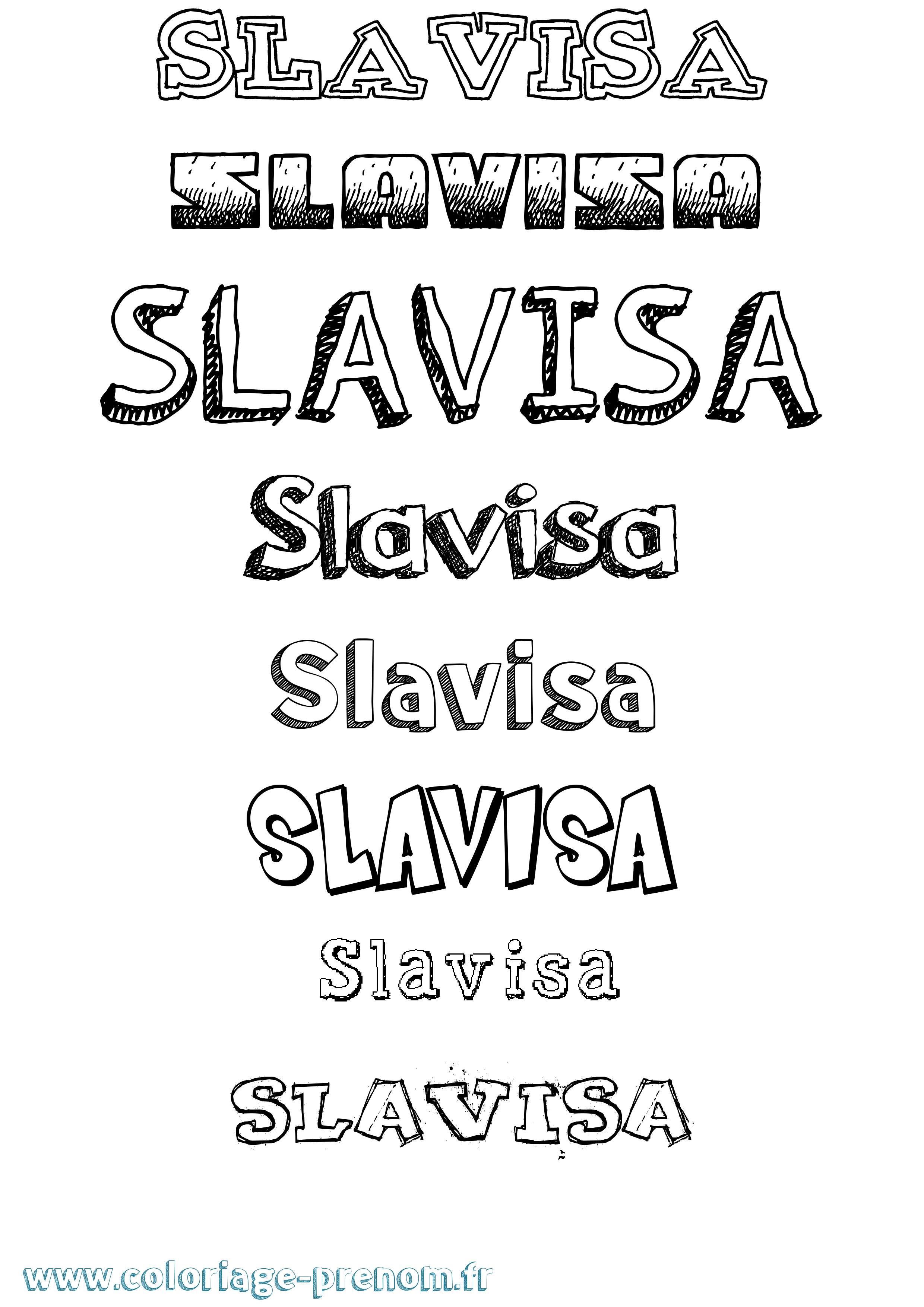 Coloriage Slavisa Dessiné Coloriage prénom Slavisa Dessiné