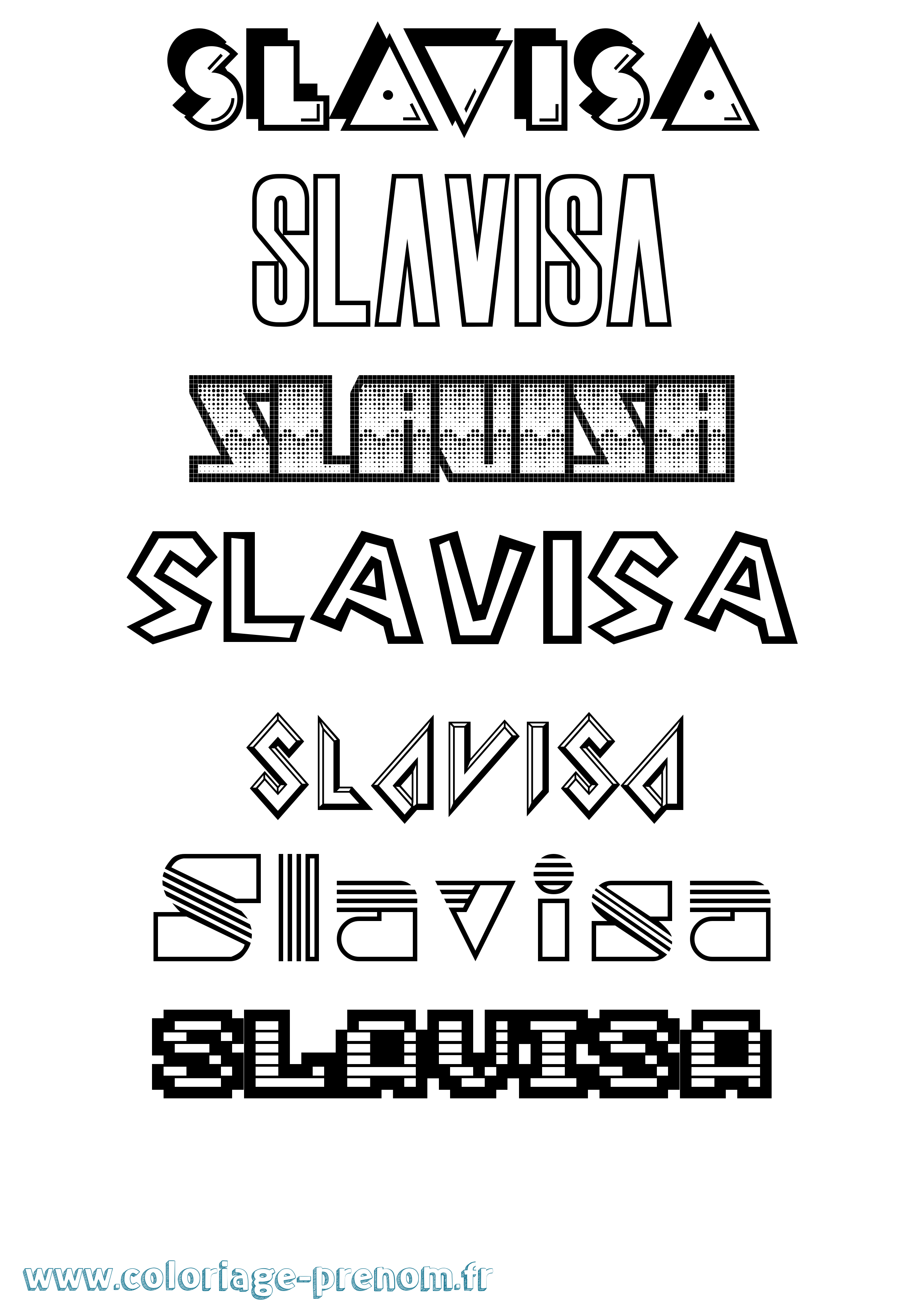 Coloriage Slavisa Jeux Vidéos Coloriage prénom Slavisa Jeux Vidéos