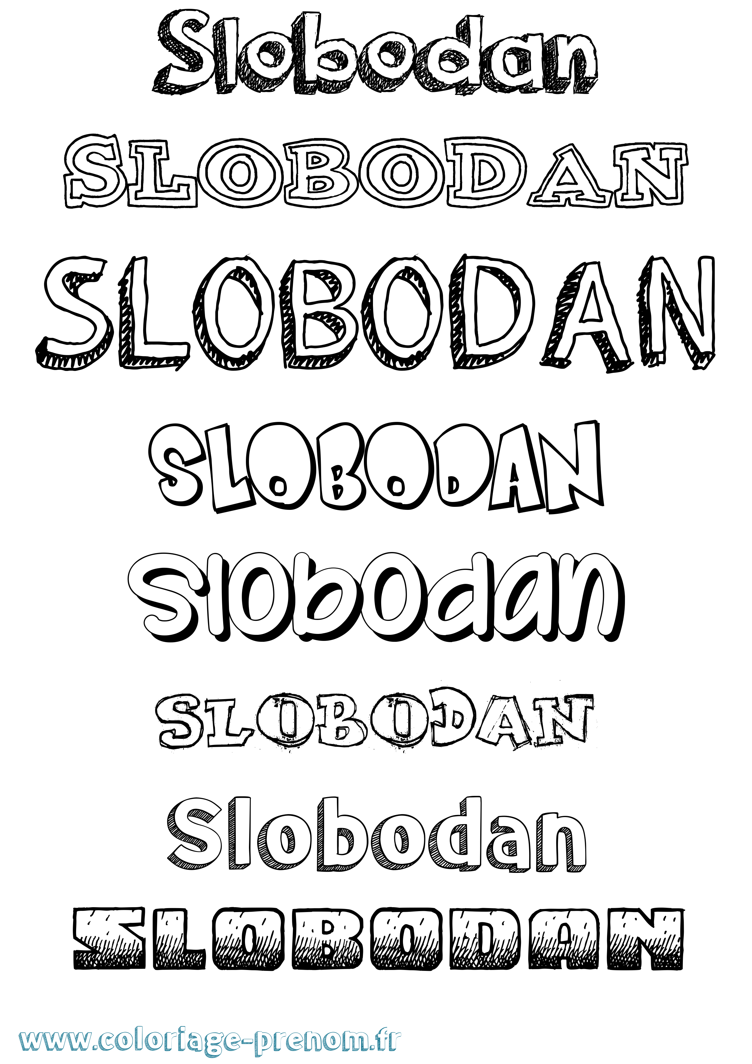Coloriage Slobodan Dessiné Coloriage prénom Slobodan Dessiné