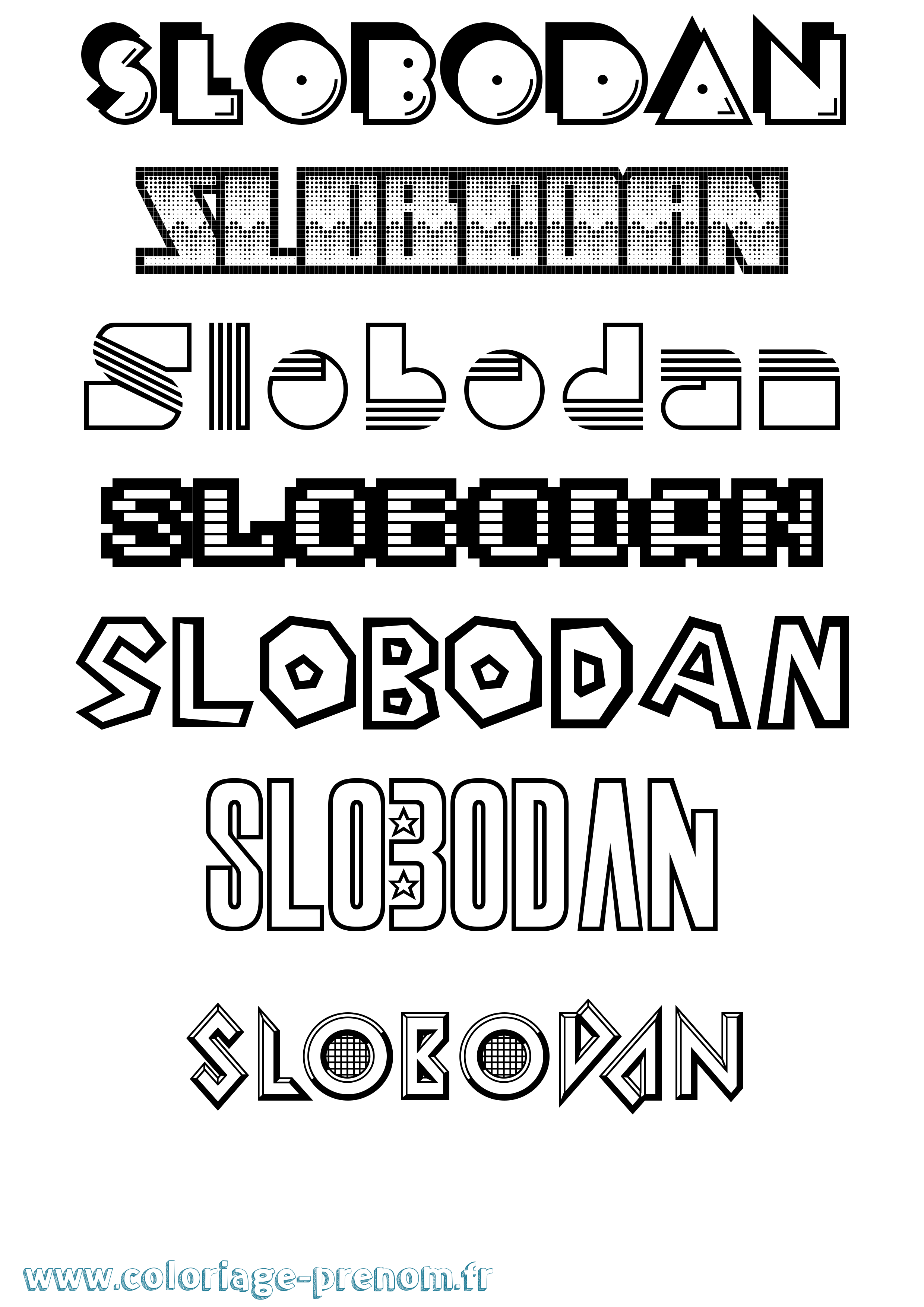 Coloriage Slobodan Jeux Vidéos Coloriage prénom Slobodan Jeux Vidéos