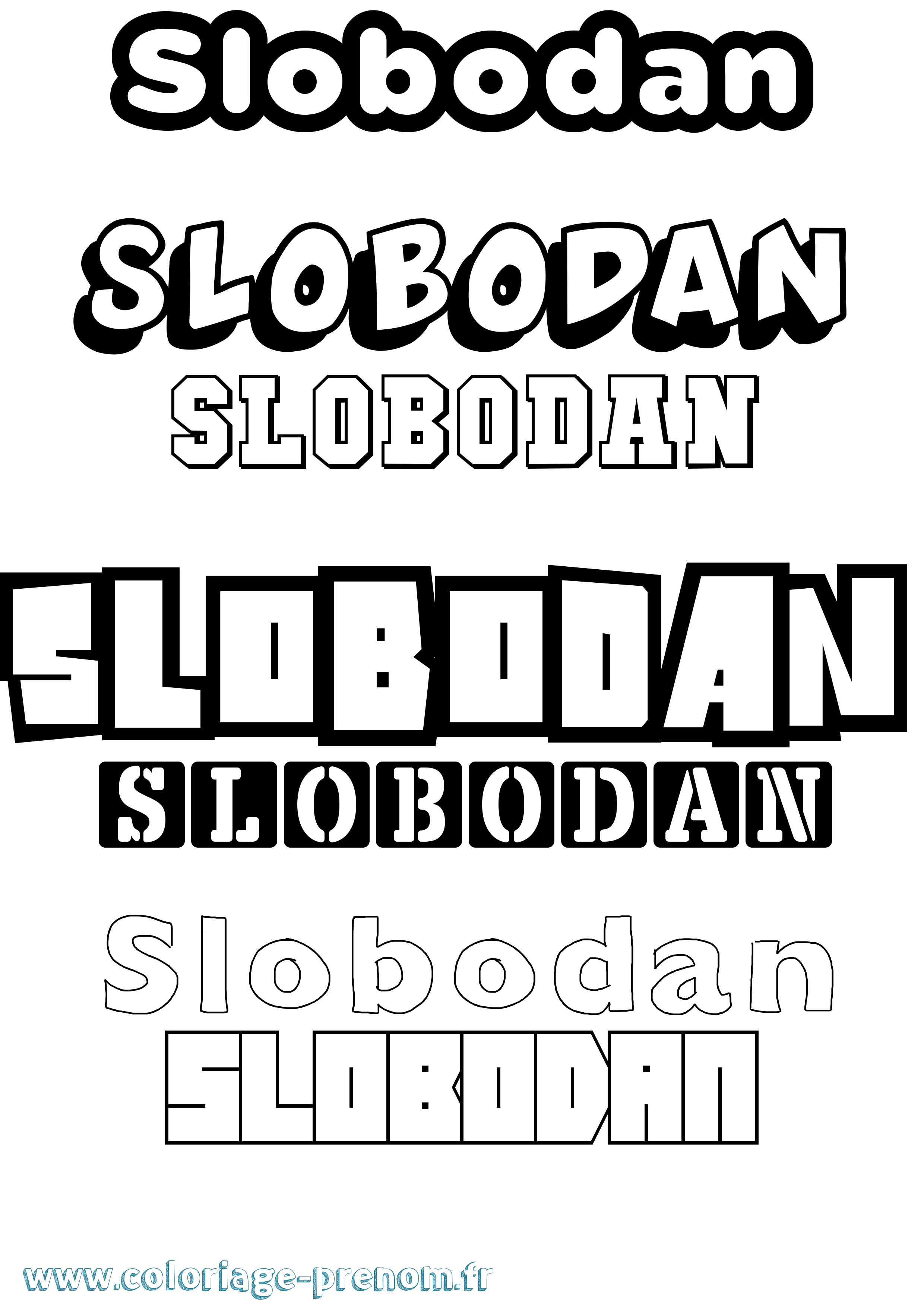 Coloriage Slobodan Simple Coloriage prénom Slobodan Simple