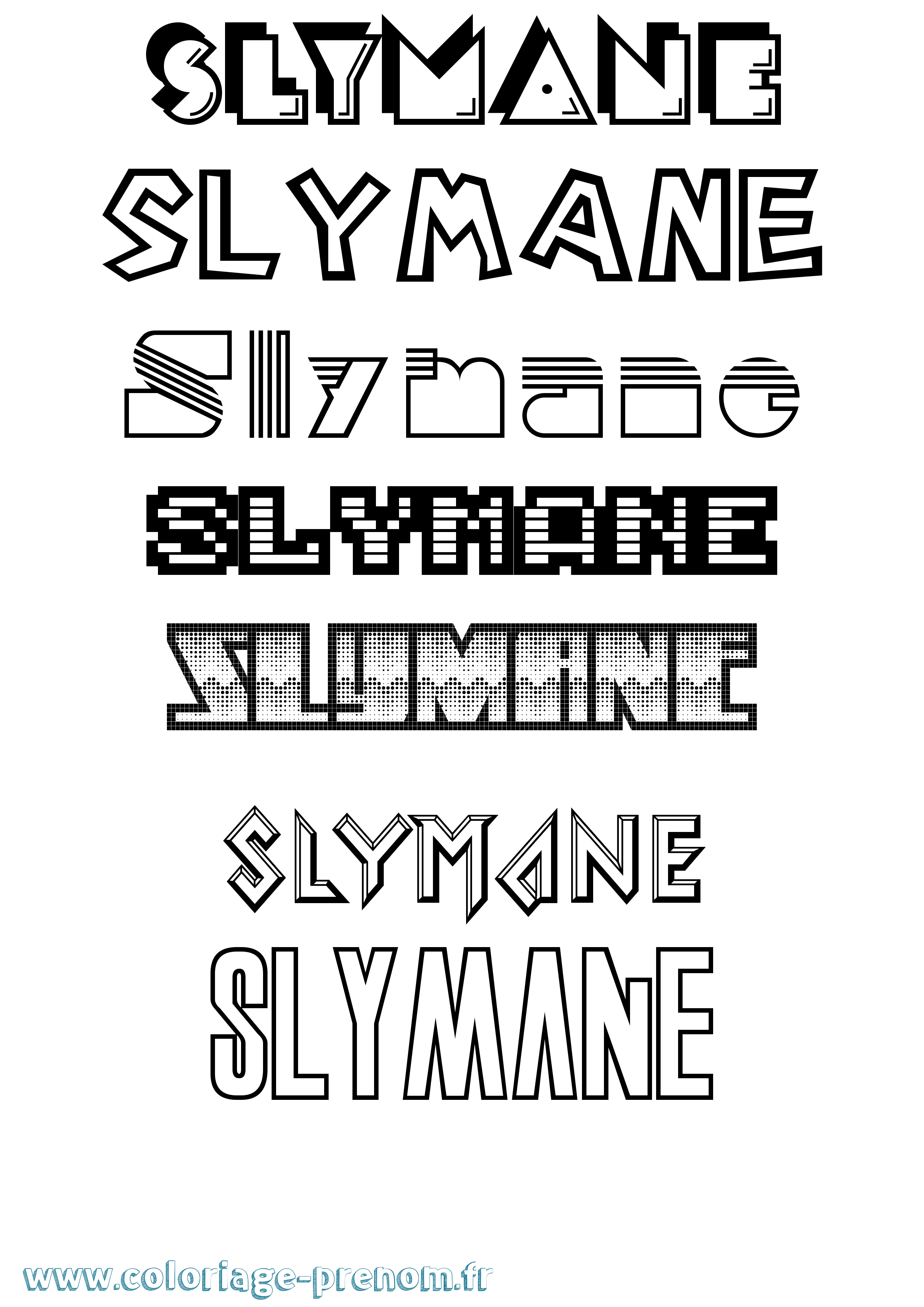 Coloriage Slymane Jeux Vidéos Coloriage prénom Slymane Jeux Vidéos