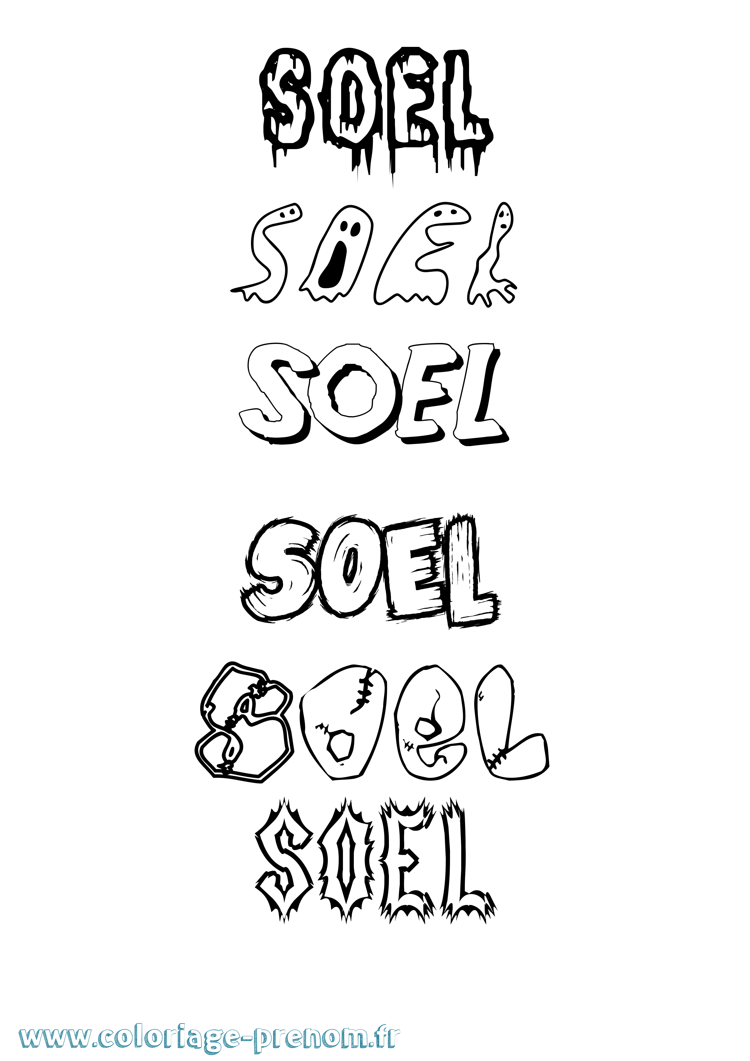 Coloriage Soel Frisson Coloriage prénom Soel Frisson