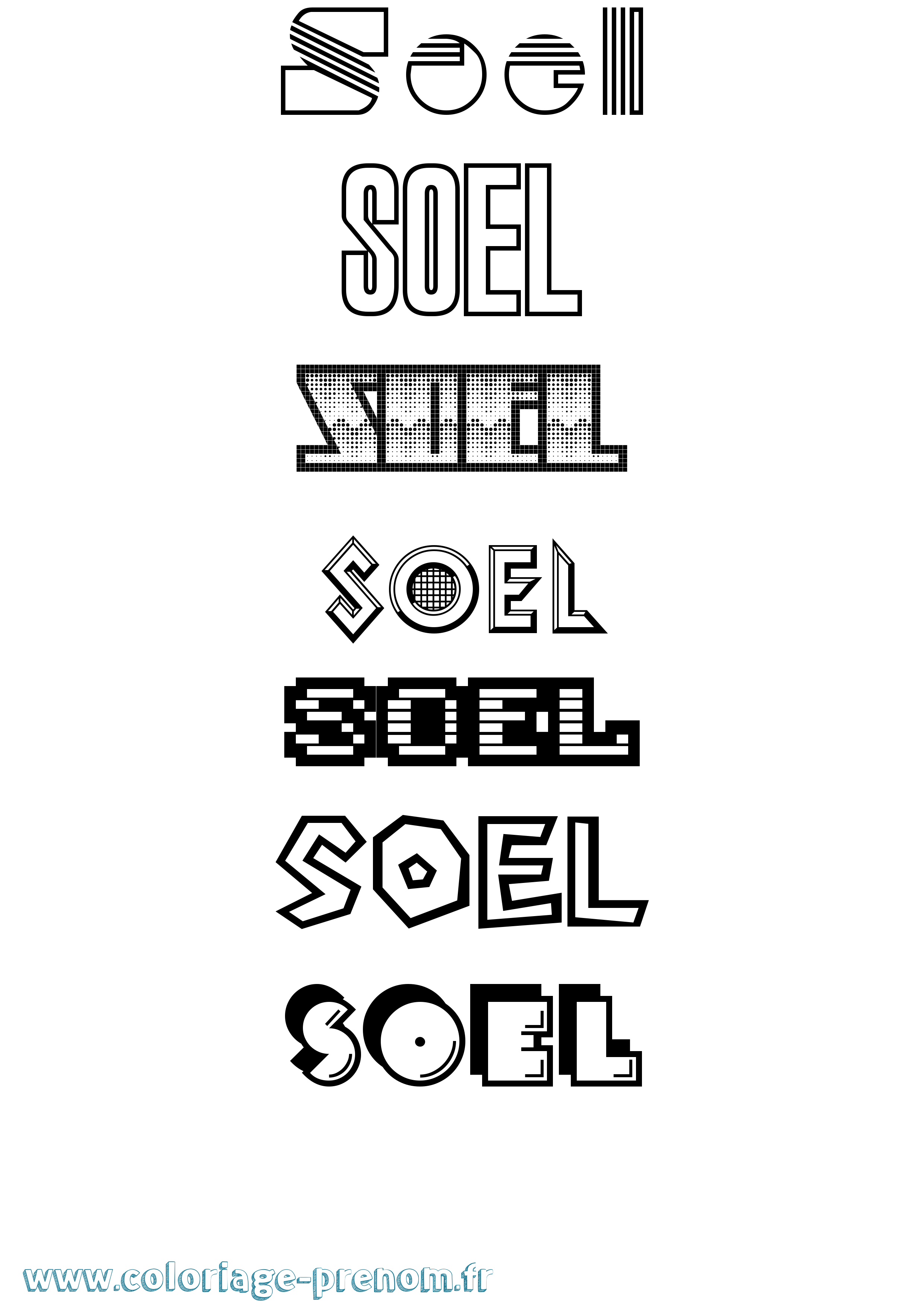Coloriage Soel Jeux Vidéos Coloriage prénom Soel Jeux Vidéos