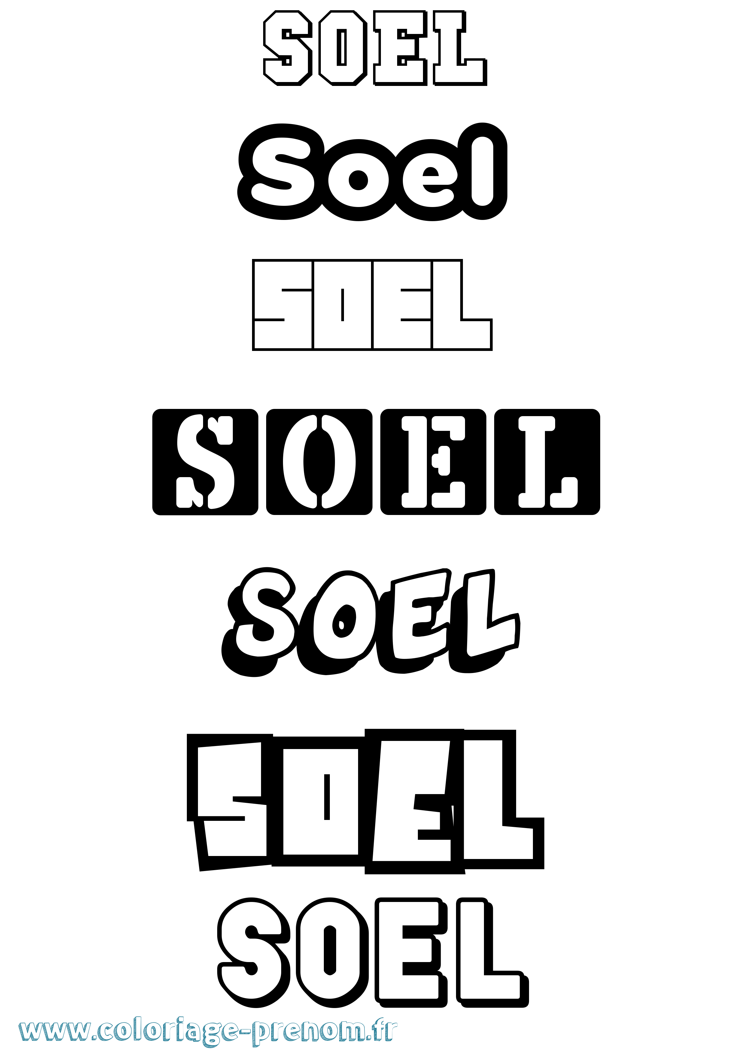 Coloriage Soel Simple Coloriage prénom Soel Simple