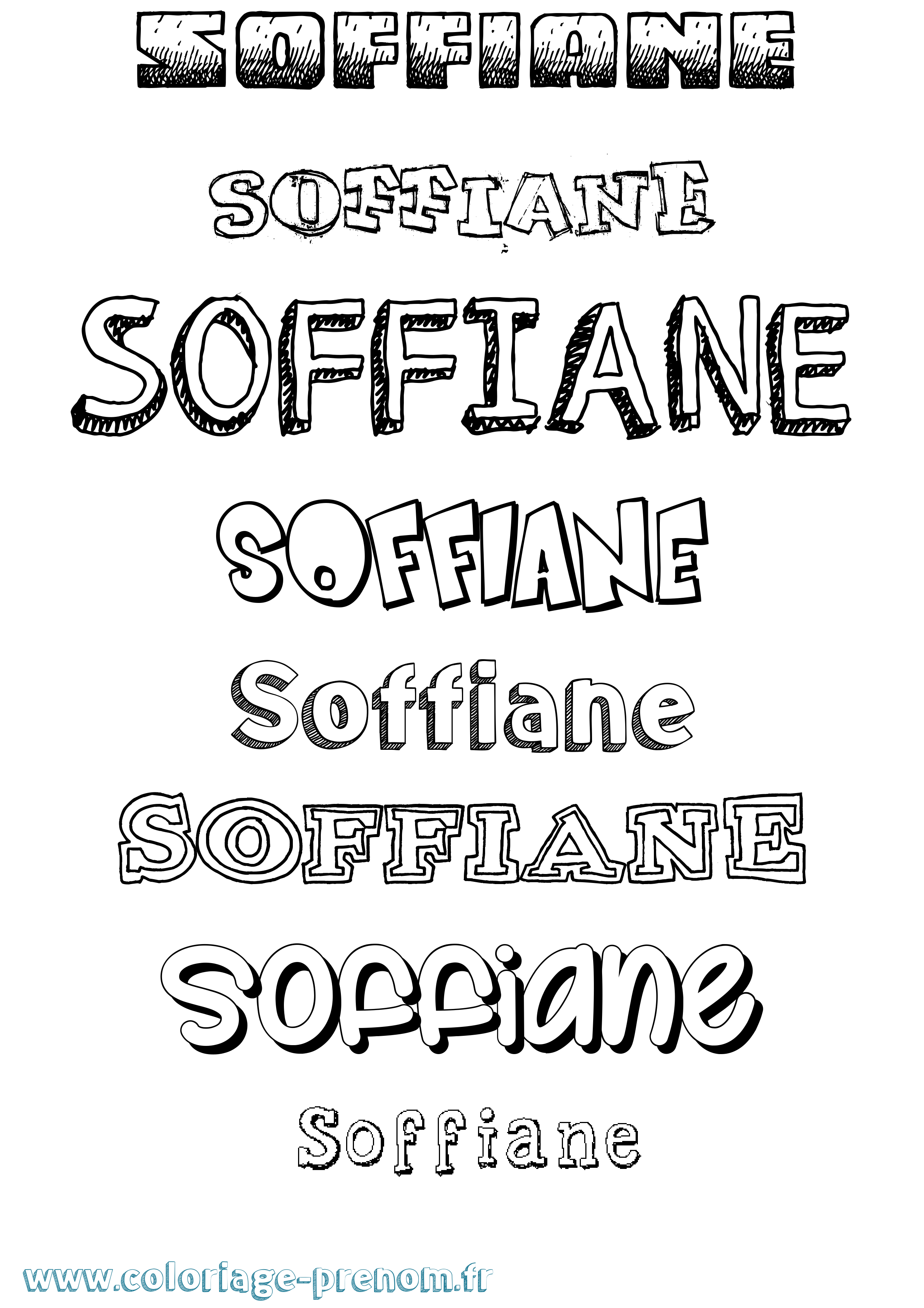 Coloriage Soffiane Dessiné Coloriage prénom Soffiane Dessiné