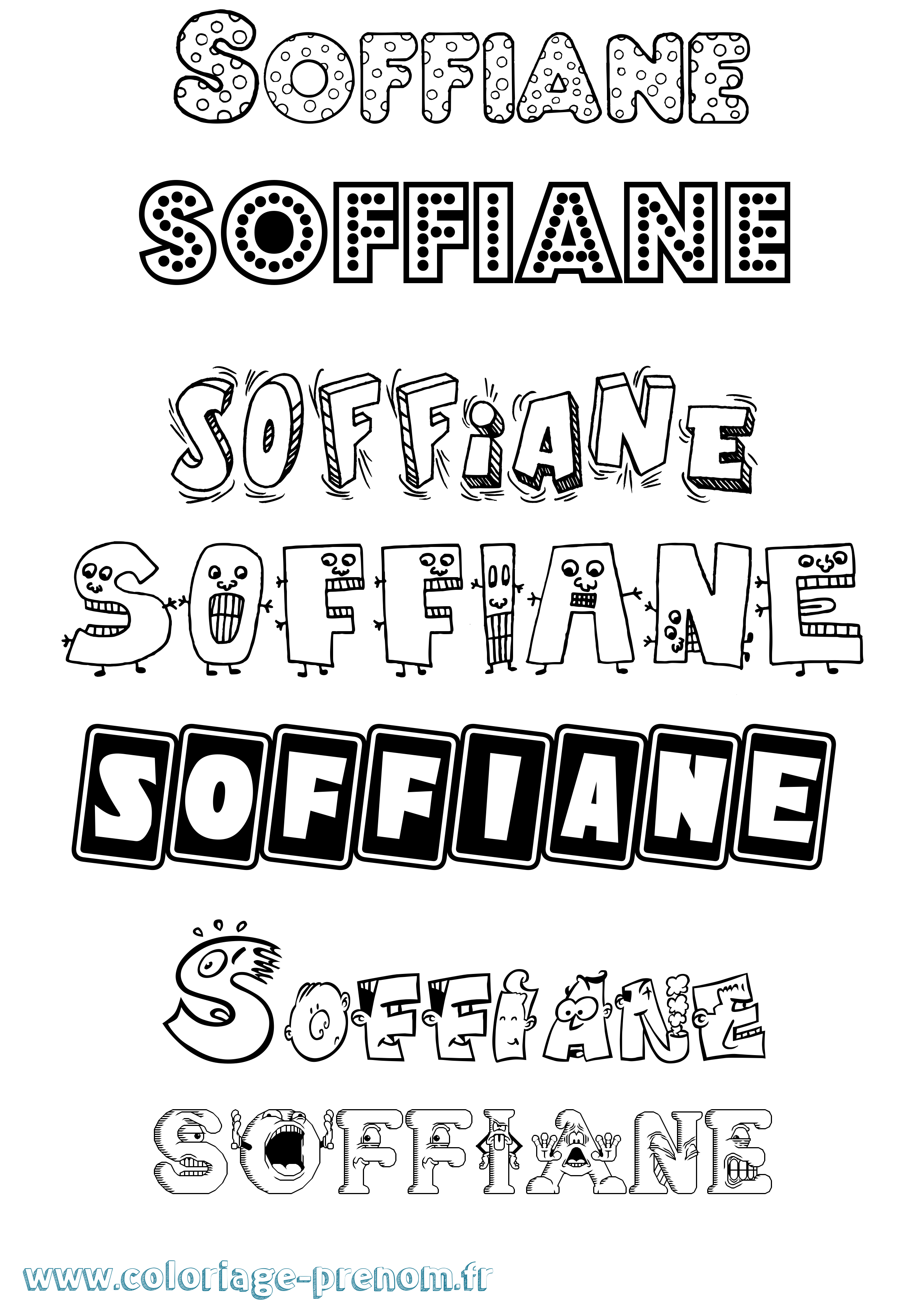 Coloriage Soffiane Fun Coloriage prénom Soffiane Fun