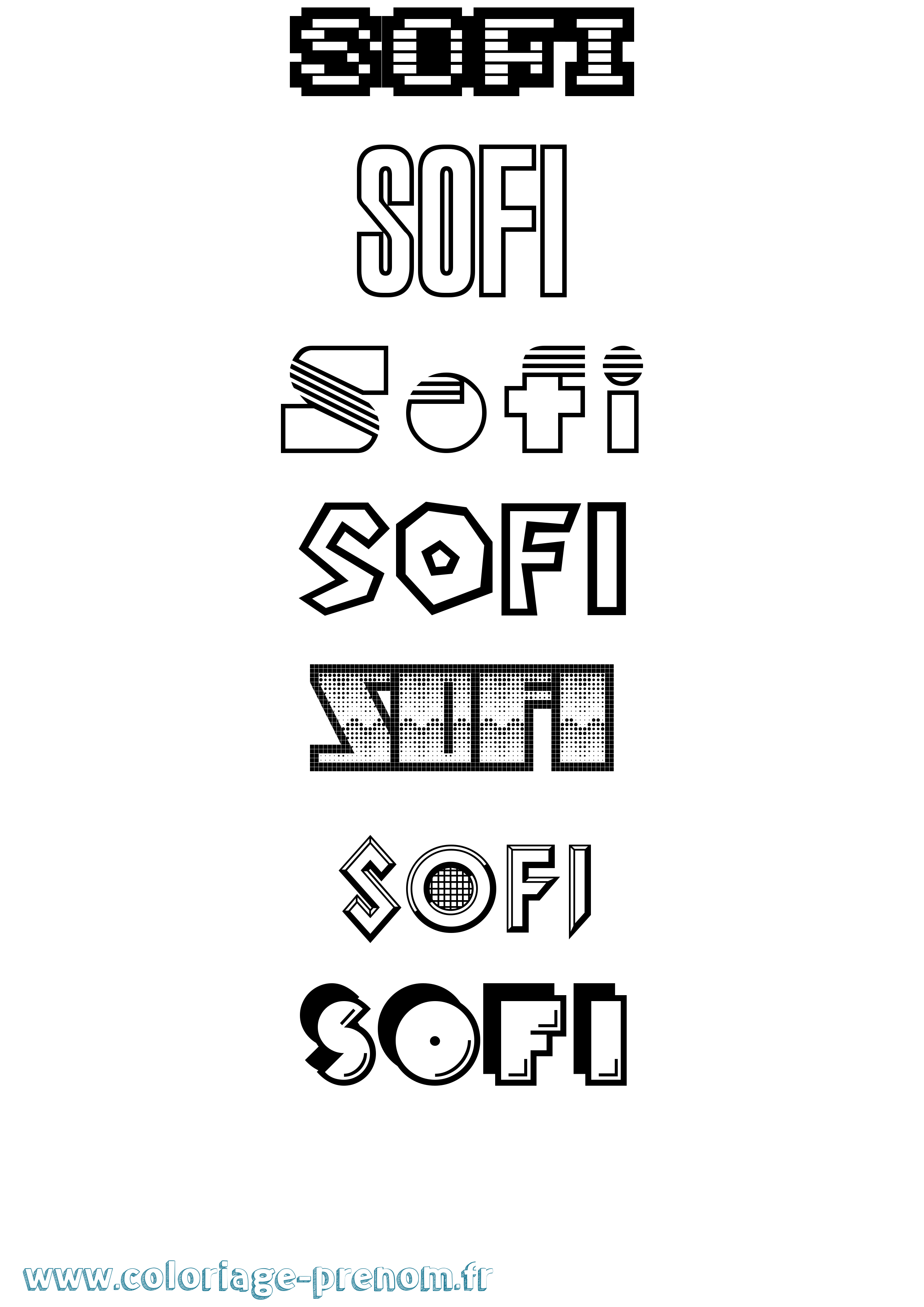 Coloriage Sofi Jeux Vidéos Coloriage prénom Sofi Jeux Vidéos