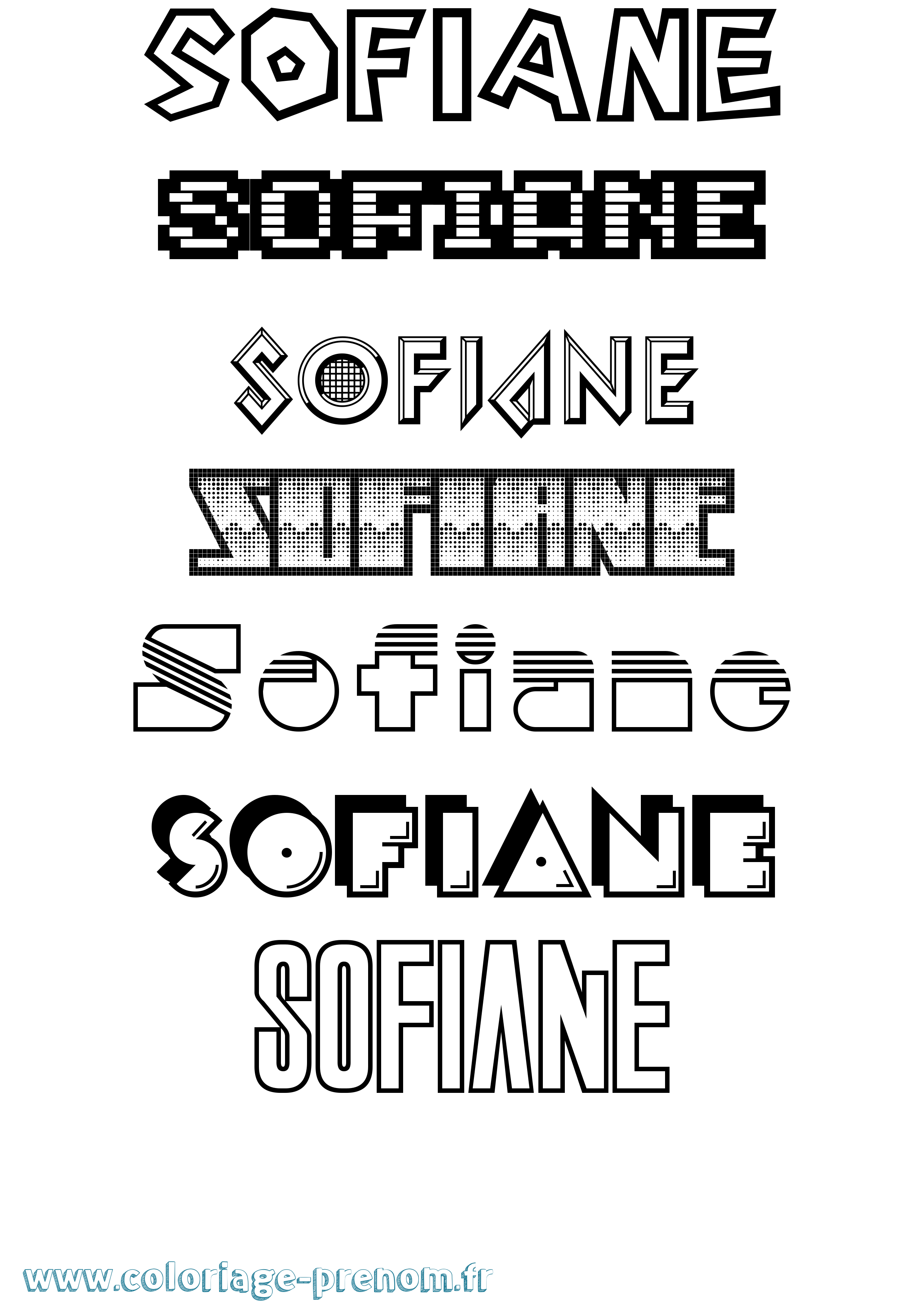 Coloriage Sofiane Jeux Vidéos Coloriage prénom Sofiane Jeux Vidéos