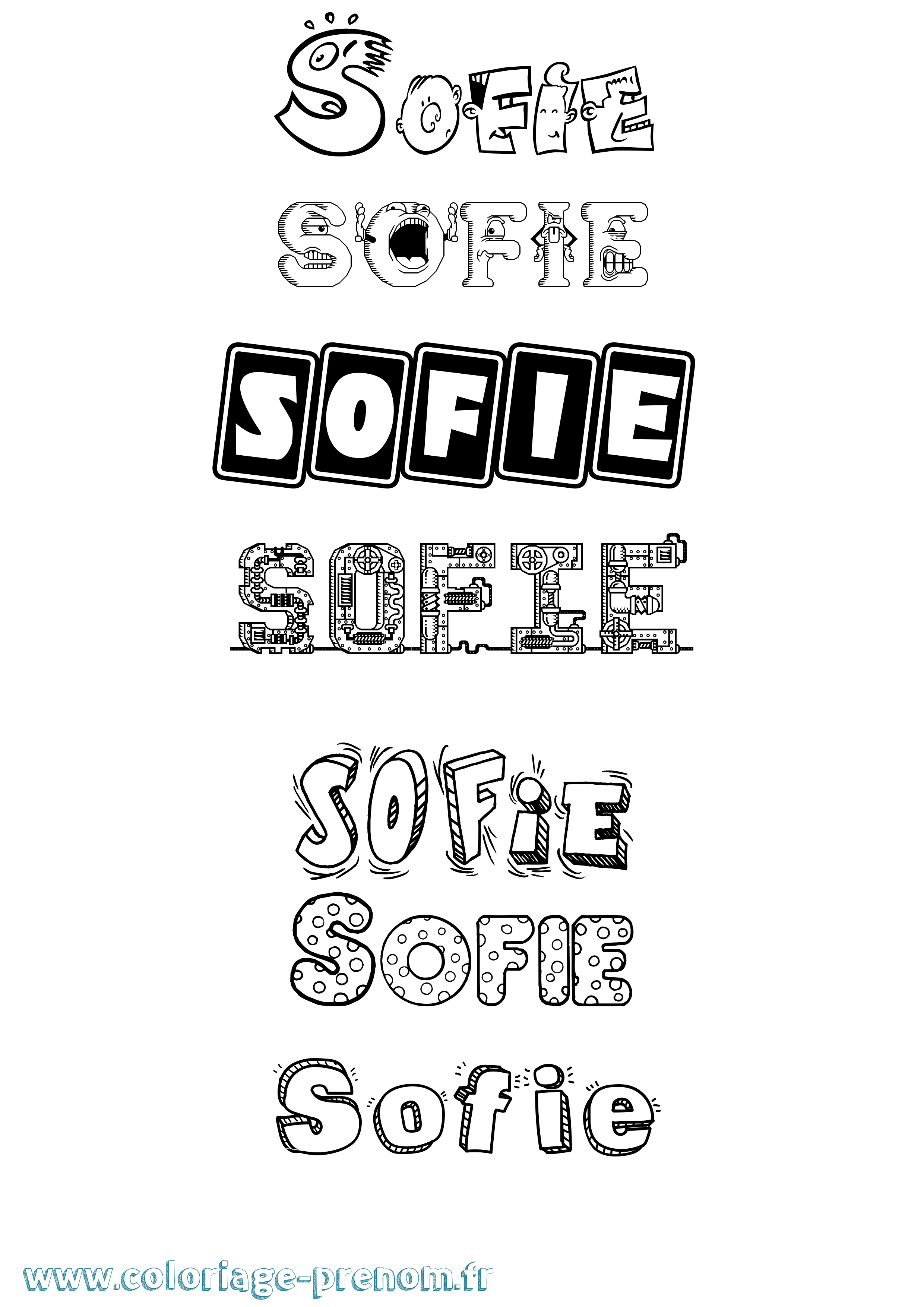 Coloriage Sofie Fun Coloriage prénom Sofie Fun