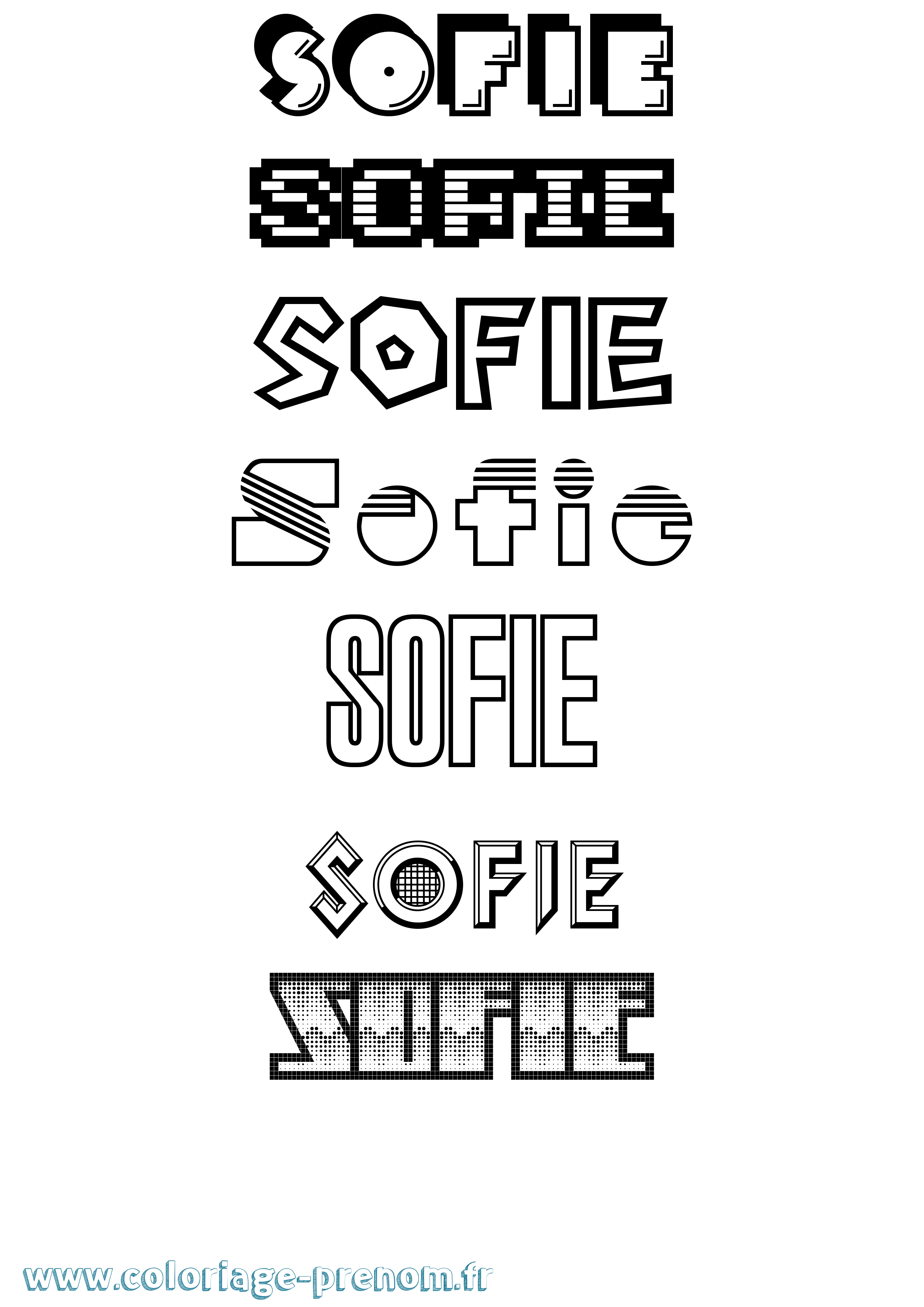 Coloriage Sofie Jeux Vidéos Coloriage prénom Sofie Jeux Vidéos