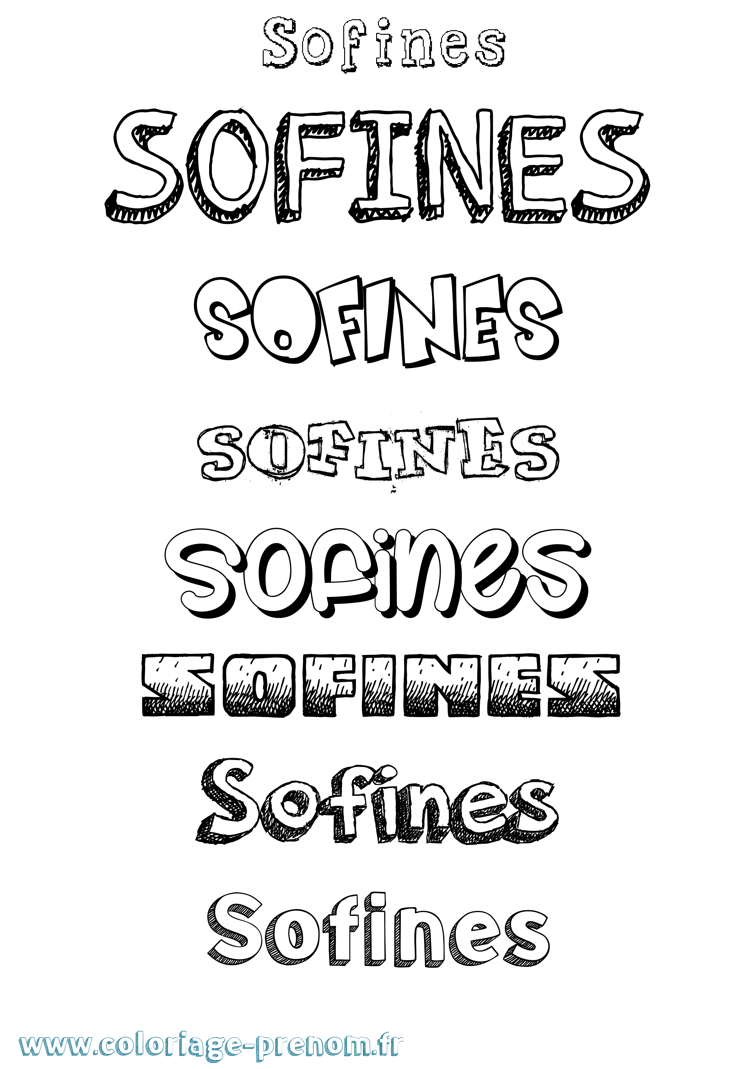 Coloriage Sofines Dessiné Coloriage prénom Sofines Dessiné