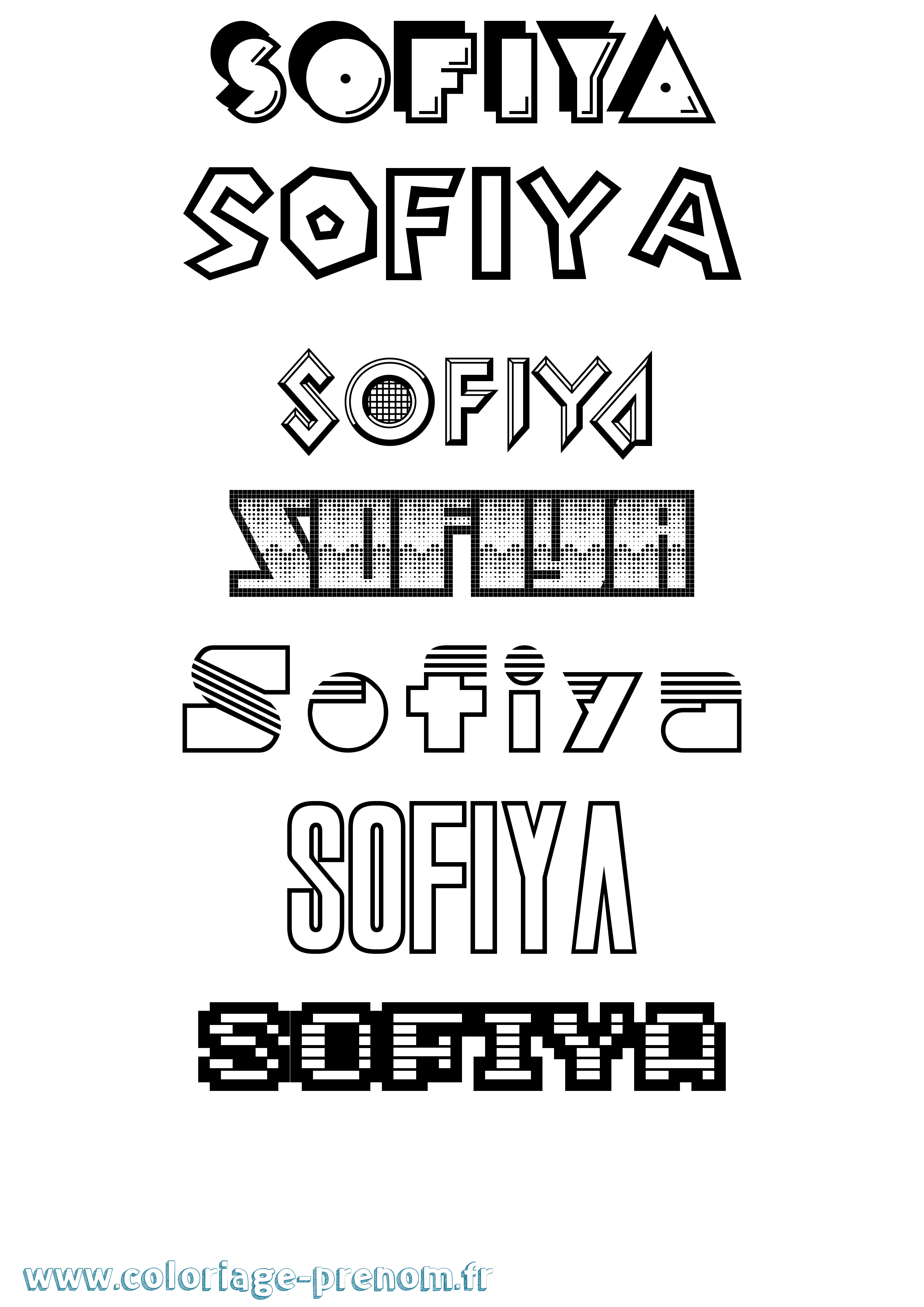 Coloriage Sofiya Jeux Vidéos Coloriage prénom Sofiya Jeux Vidéos