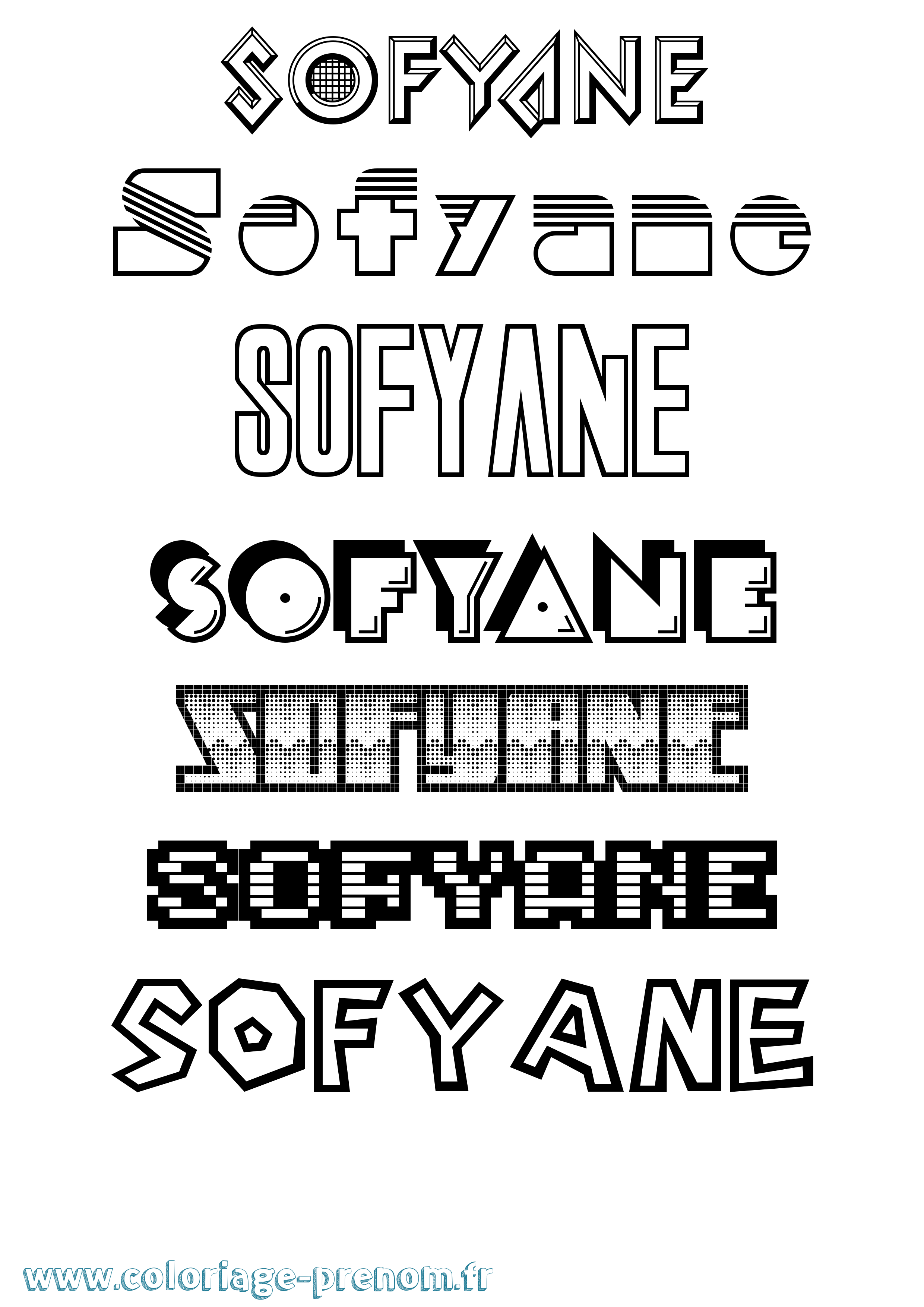 Coloriage Sofyane Jeux Vidéos Coloriage prénom Sofyane Jeux Vidéos