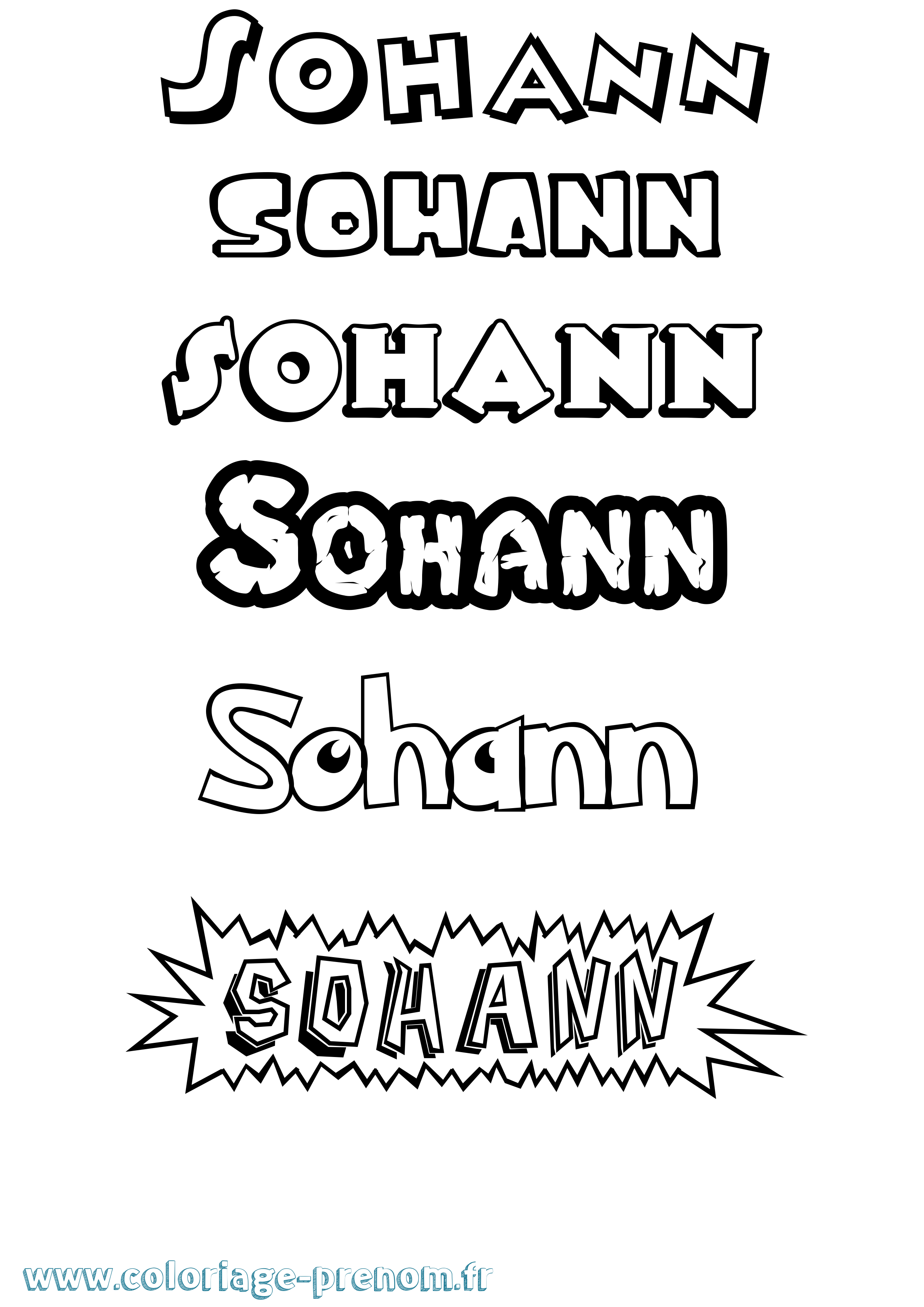 Coloriage Sohann Dessin Animé Coloriage prénom Sohann Dessin Animé