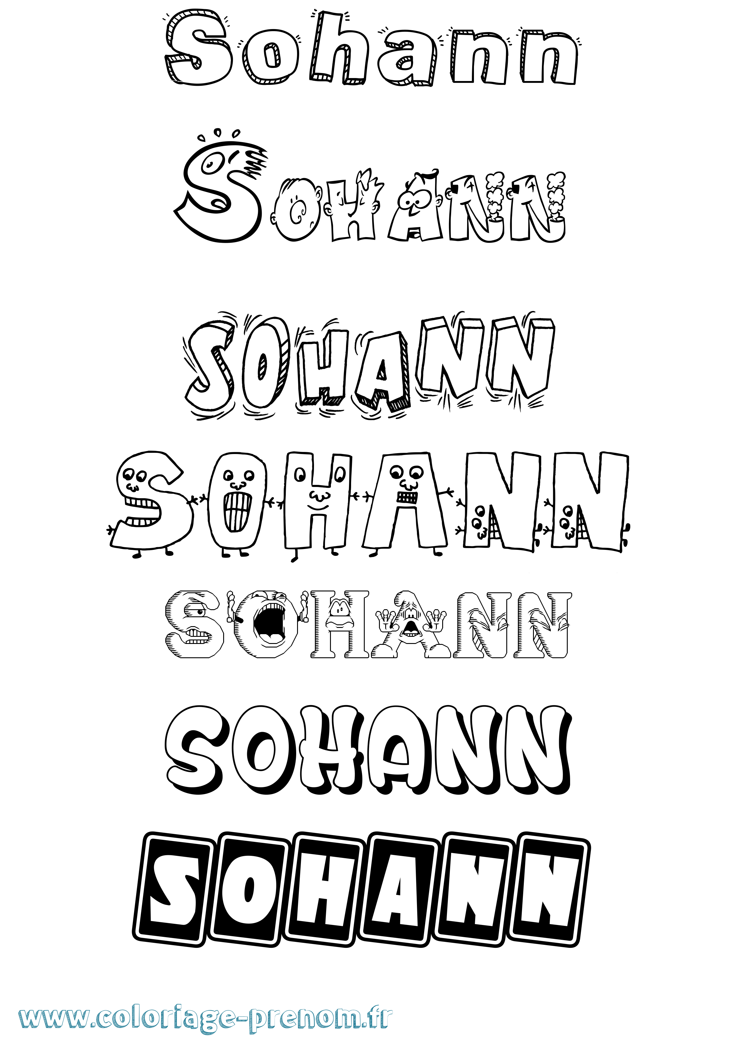 Coloriage Sohann Fun Coloriage prénom Sohann Fun