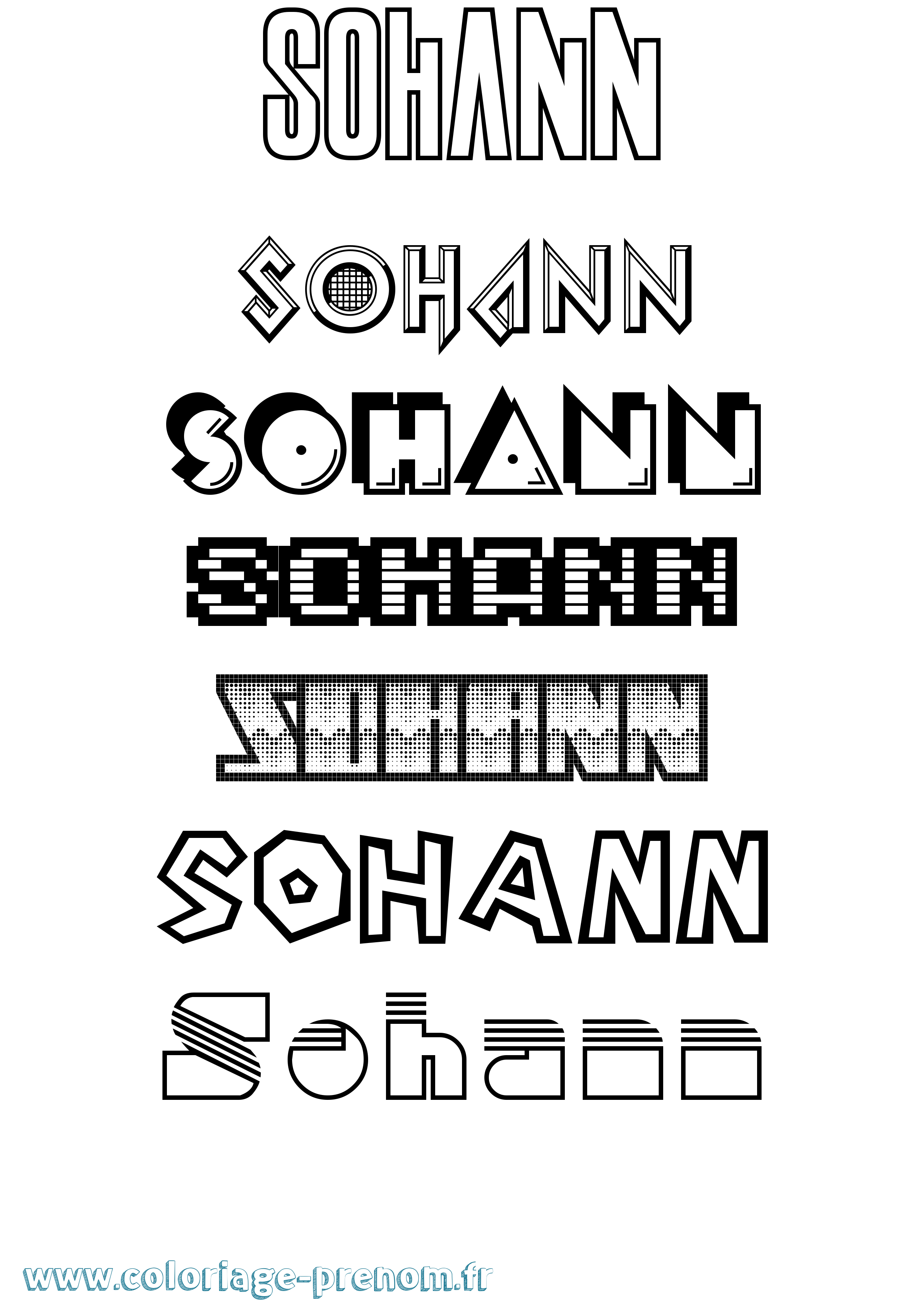 Coloriage Sohann Jeux Vidéos Coloriage prénom Sohann Jeux Vidéos