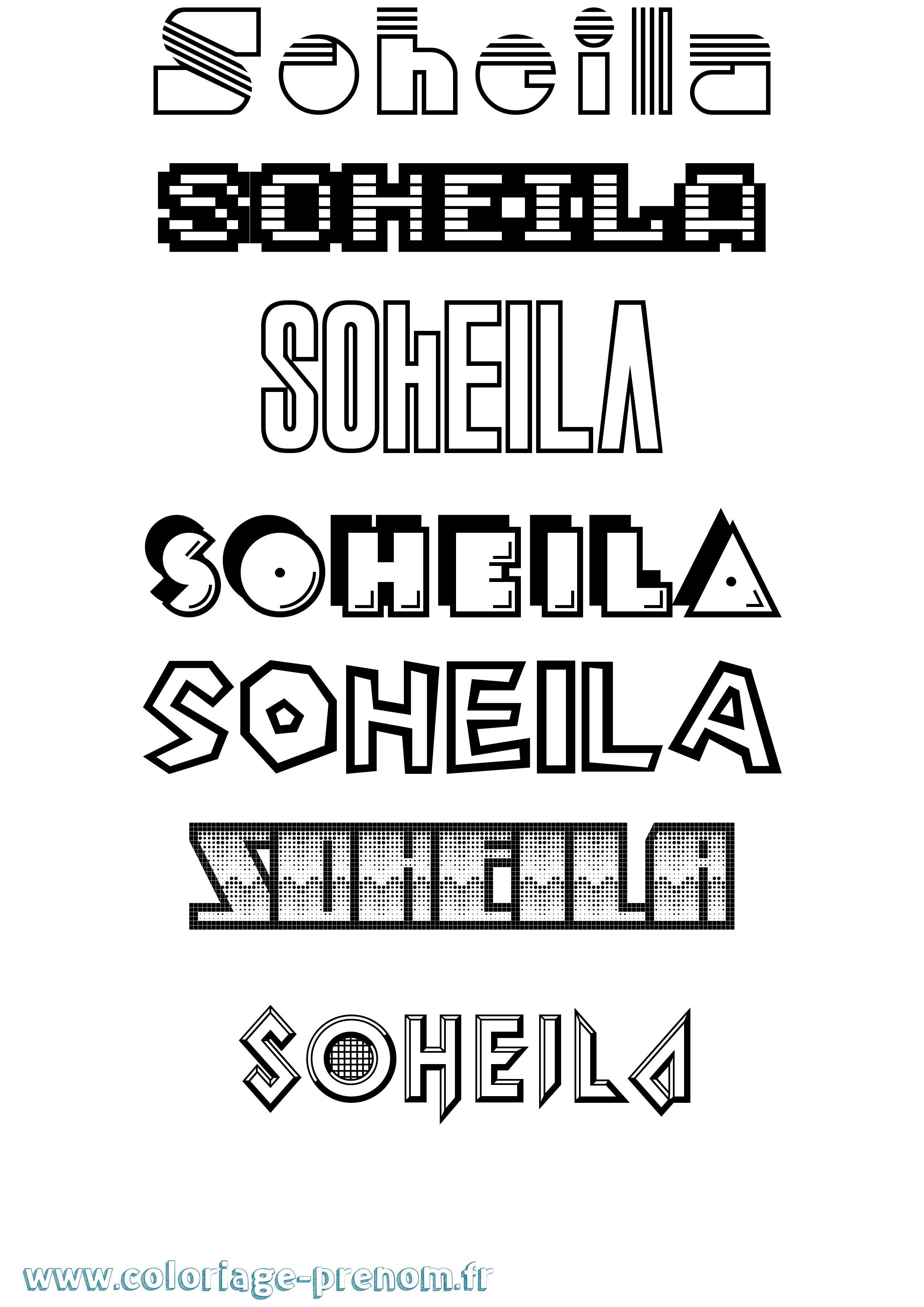 Coloriage Soheila Jeux Vidéos Coloriage prénom Soheila Jeux Vidéos