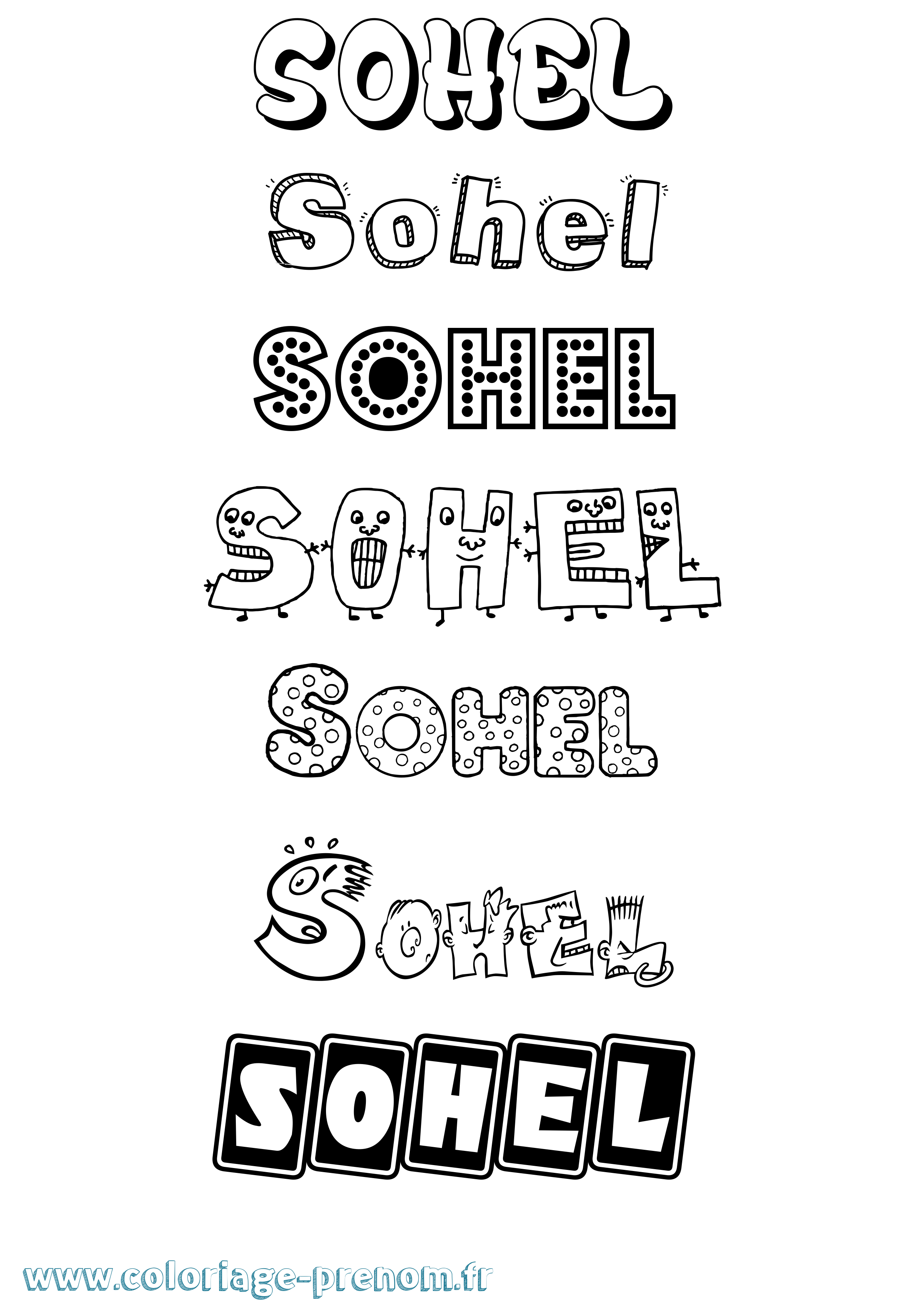 Coloriage Sohel Fun Coloriage prénom Sohel Fun