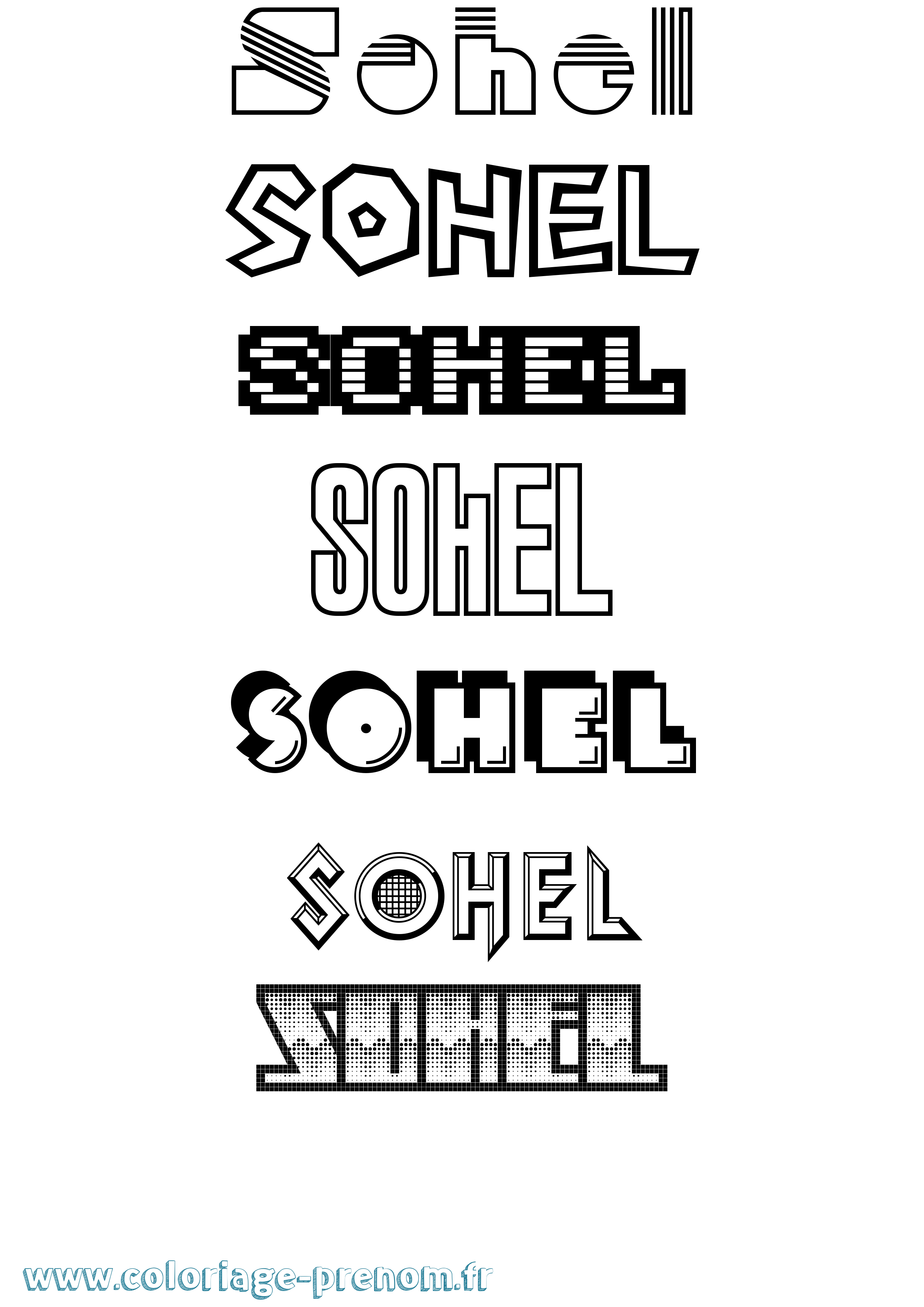 Coloriage Sohel Jeux Vidéos Coloriage prénom Sohel Jeux Vidéos
