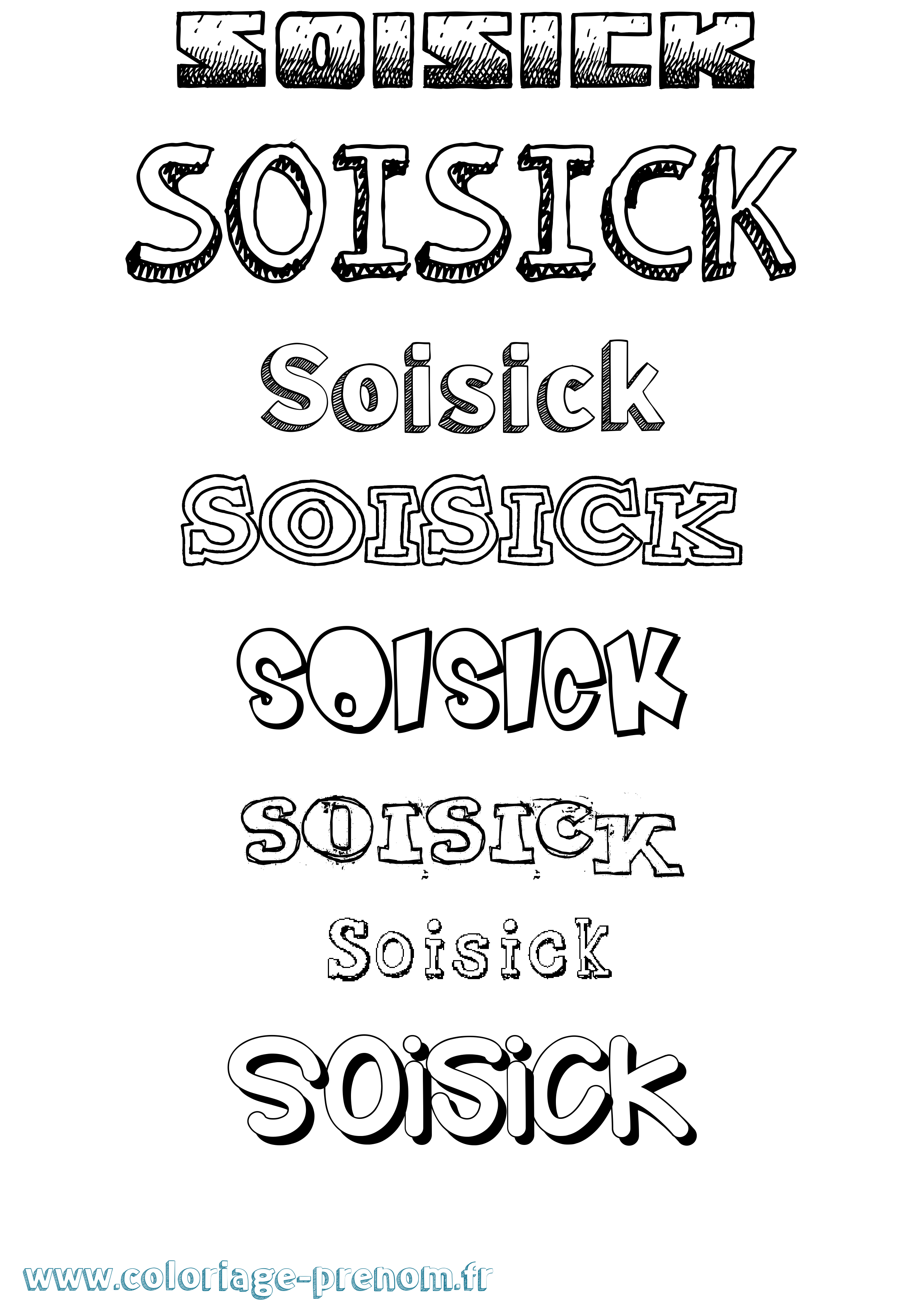 Coloriage Soisick Dessiné Coloriage prénom Soisick Dessiné