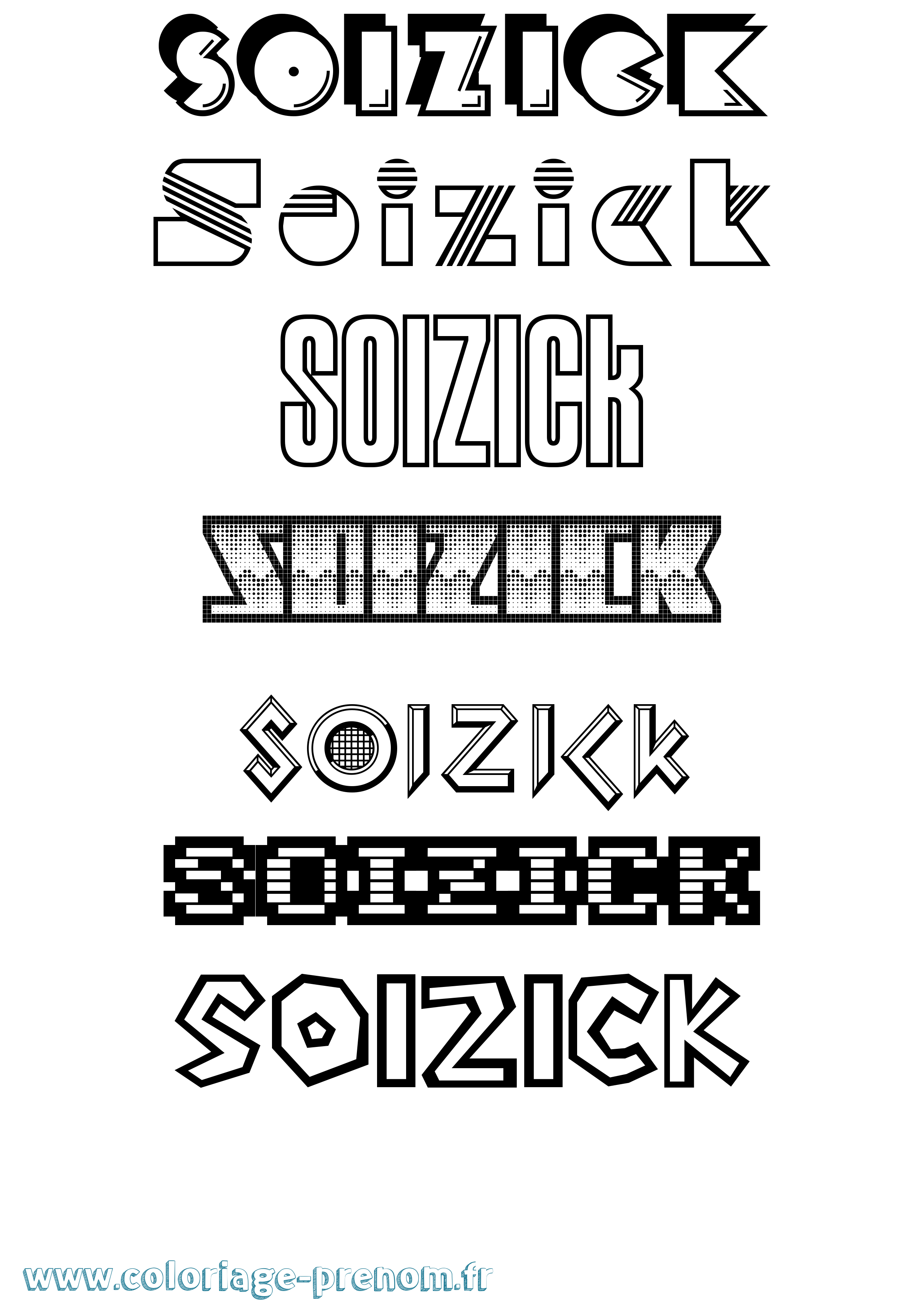 Coloriage Soizick Jeux Vidéos Coloriage prénom Soizick Jeux Vidéos