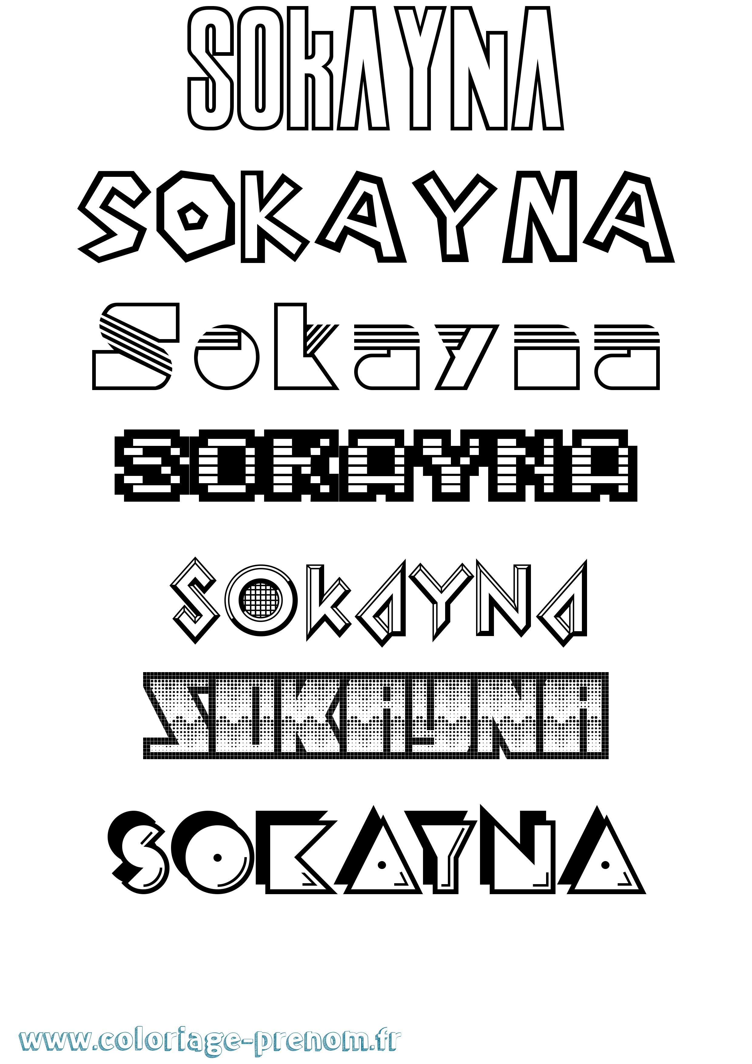 Coloriage Sokayna Jeux Vidéos Coloriage prénom Sokayna Jeux Vidéos
