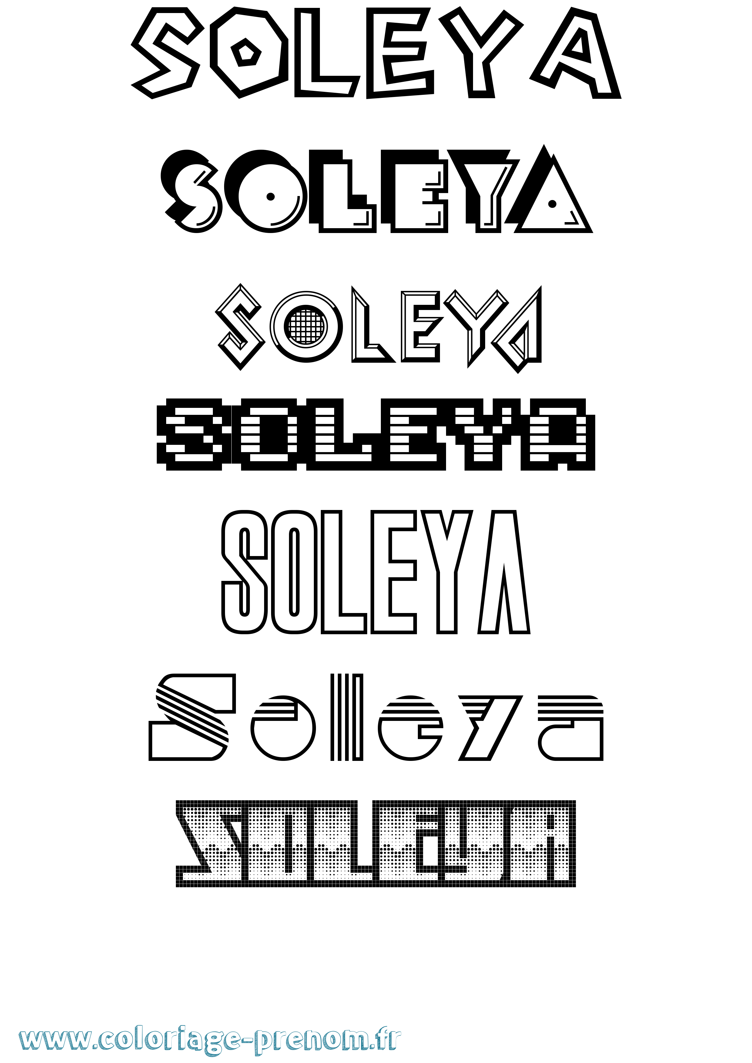 Coloriage Soleya Jeux Vidéos Coloriage prénom Soleya Jeux Vidéos