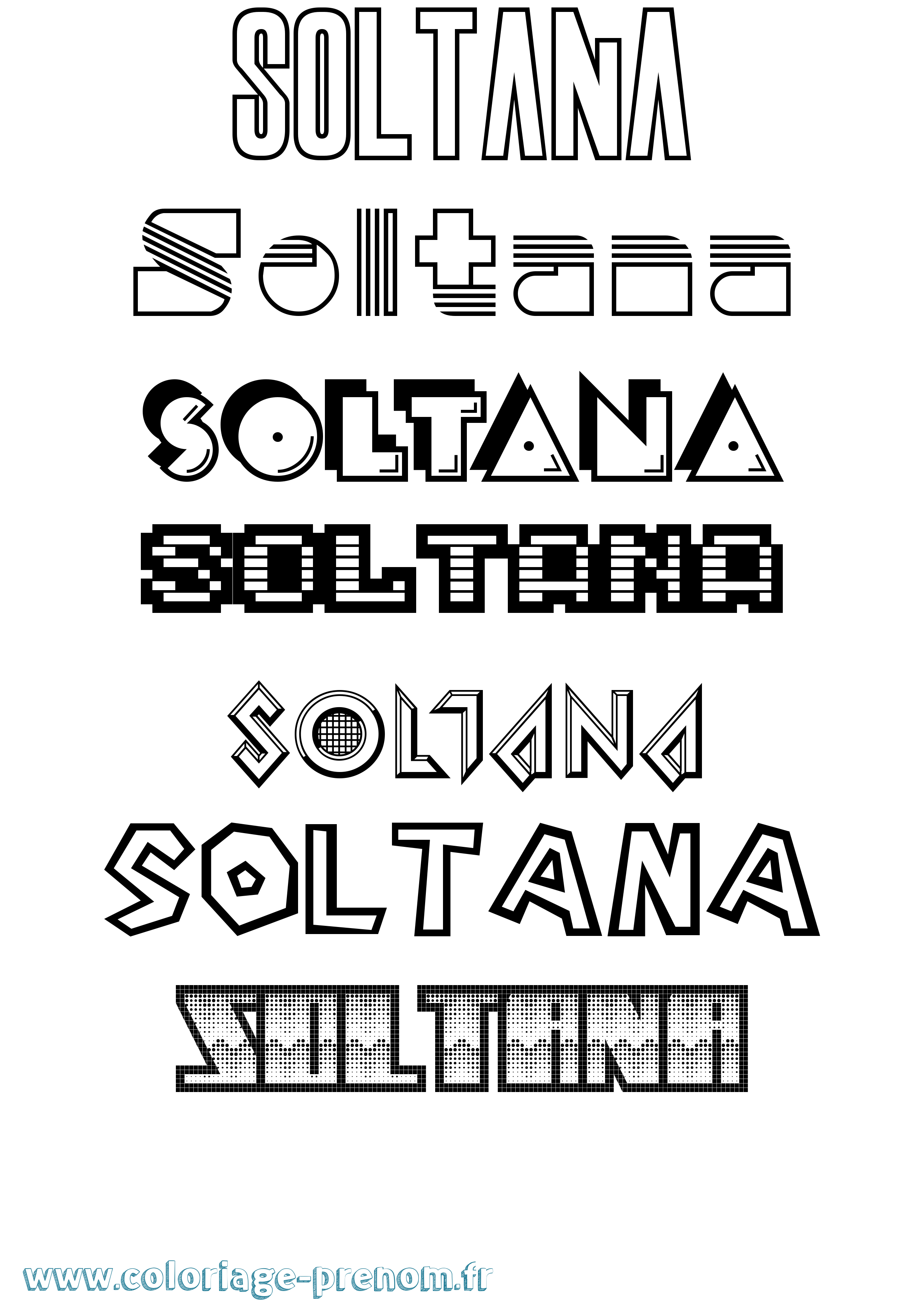 Coloriage Soltana Jeux Vidéos Coloriage prénom Soltana Jeux Vidéos
