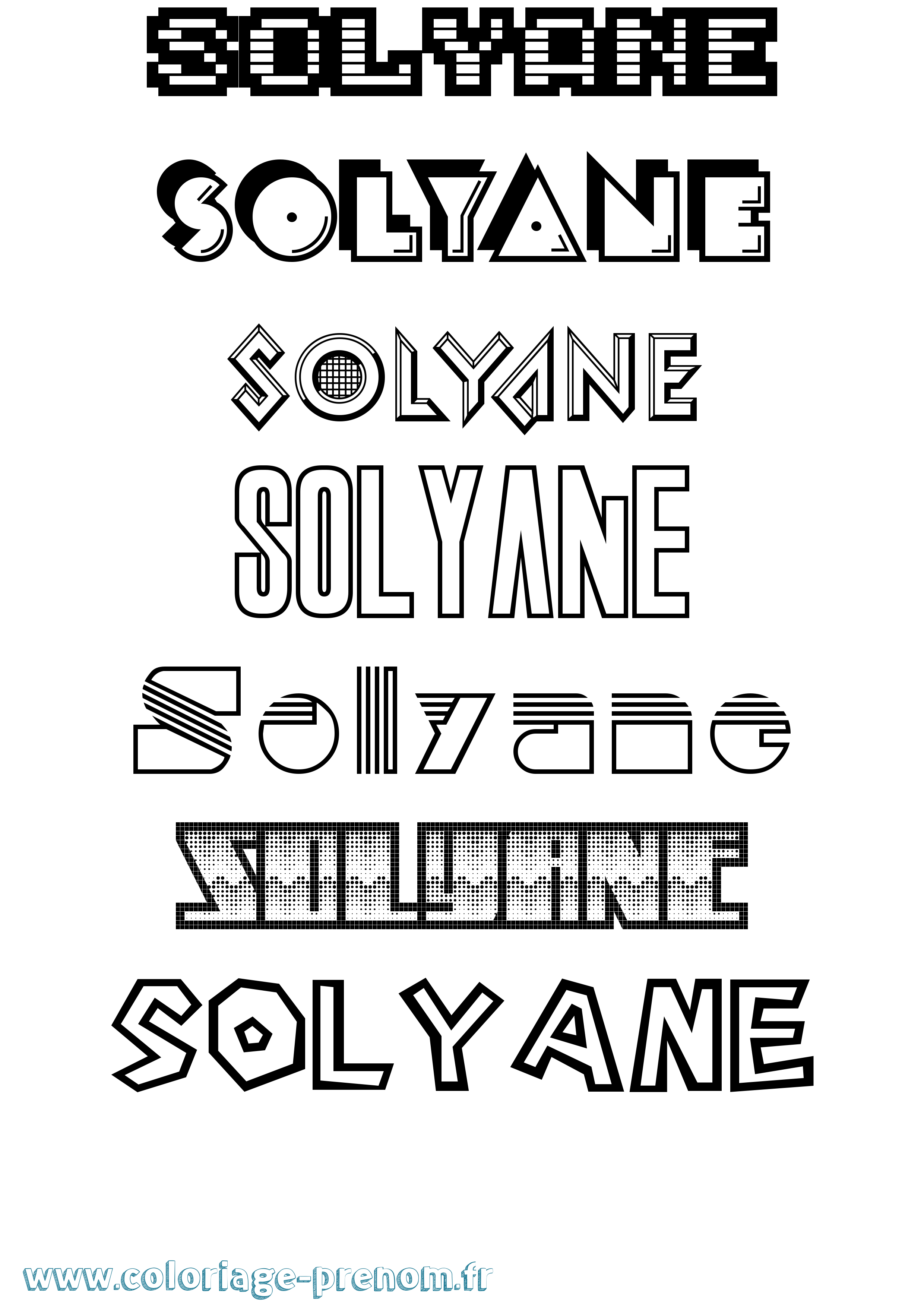 Coloriage Solyane Jeux Vidéos Coloriage prénom Solyane Jeux Vidéos