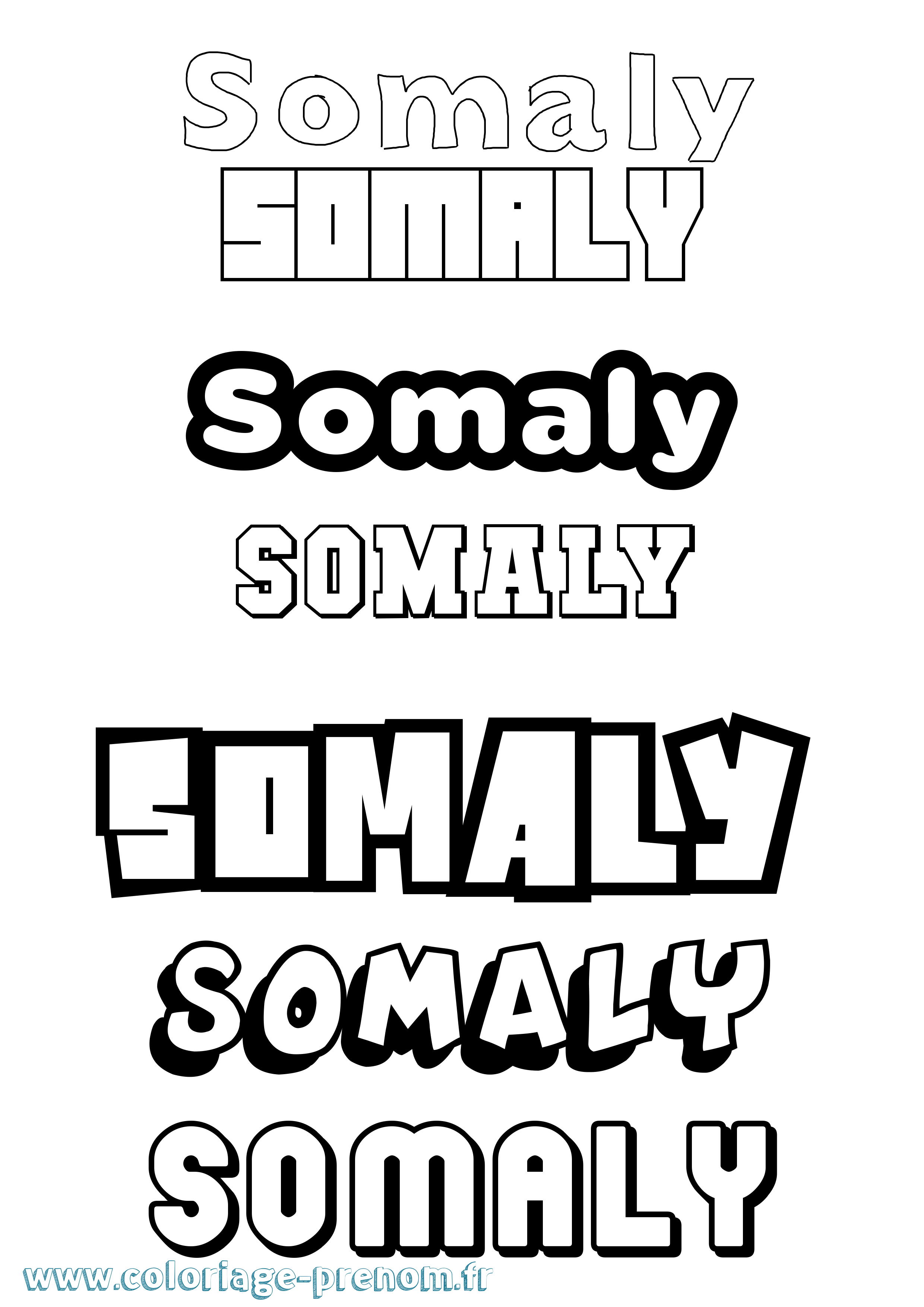 Coloriage Somaly Simple Coloriage prénom Somaly Simple