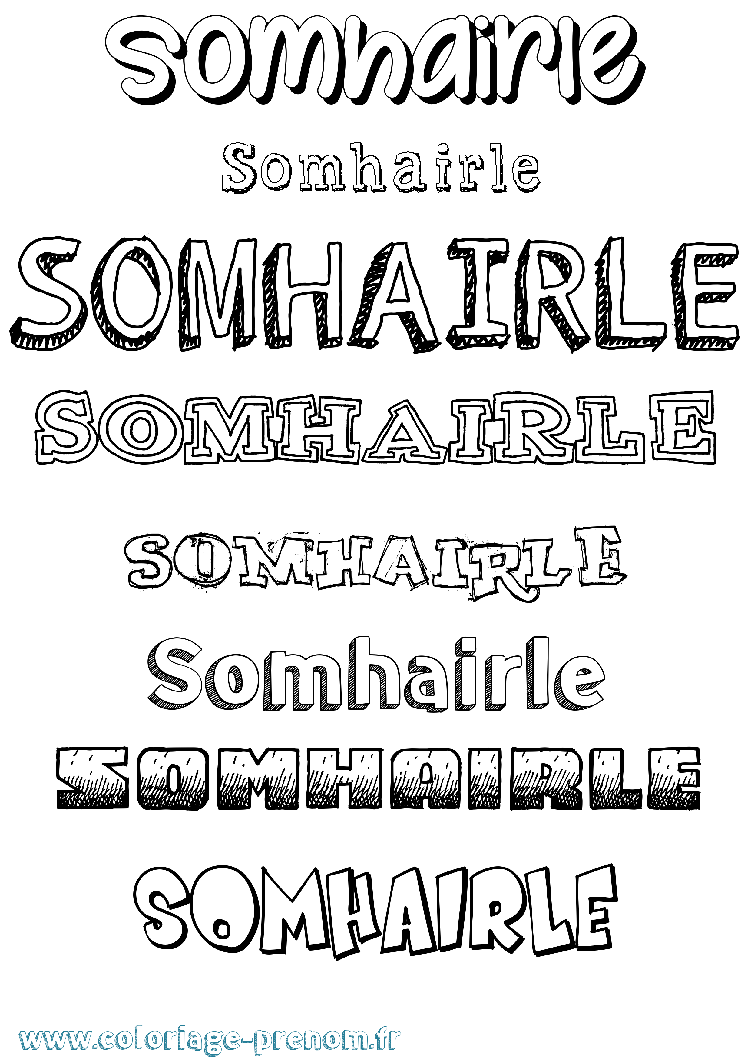 Coloriage Somhairle Dessiné Coloriage prénom Somhairle Dessiné