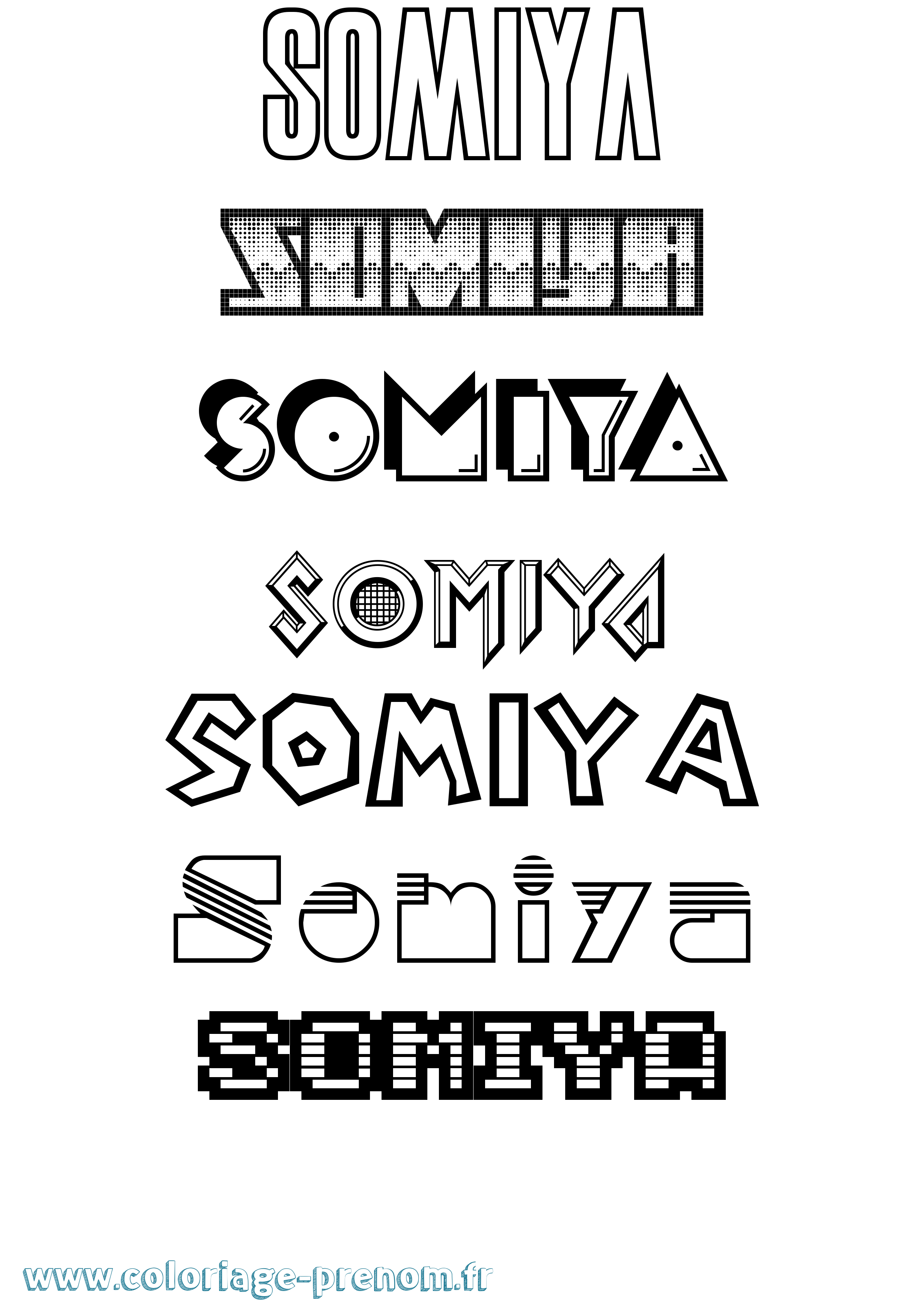 Coloriage Somiya Jeux Vidéos Coloriage prénom Somiya Jeux Vidéos
