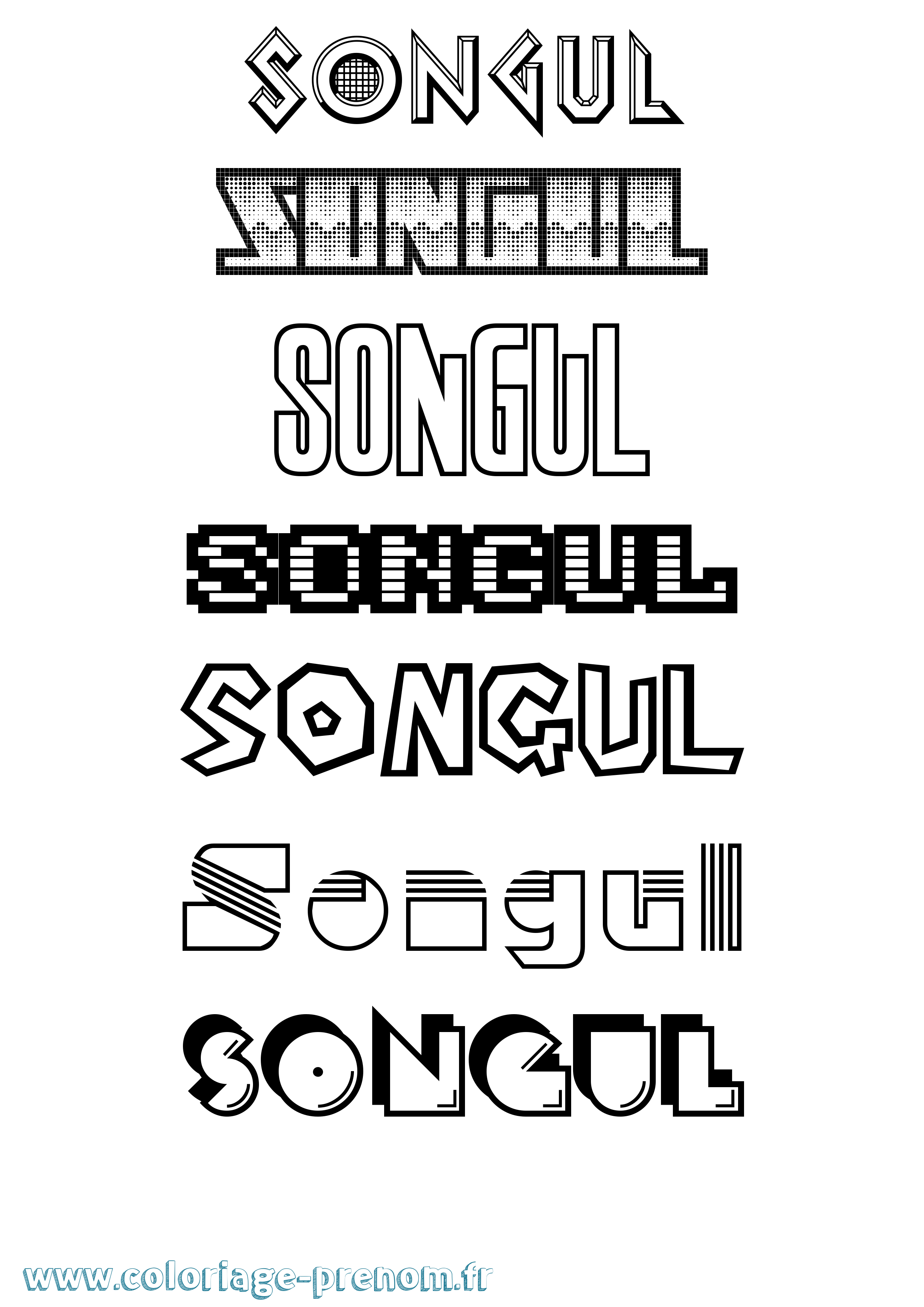 Coloriage Songul Jeux Vidéos Coloriage prénom Songul Jeux Vidéos