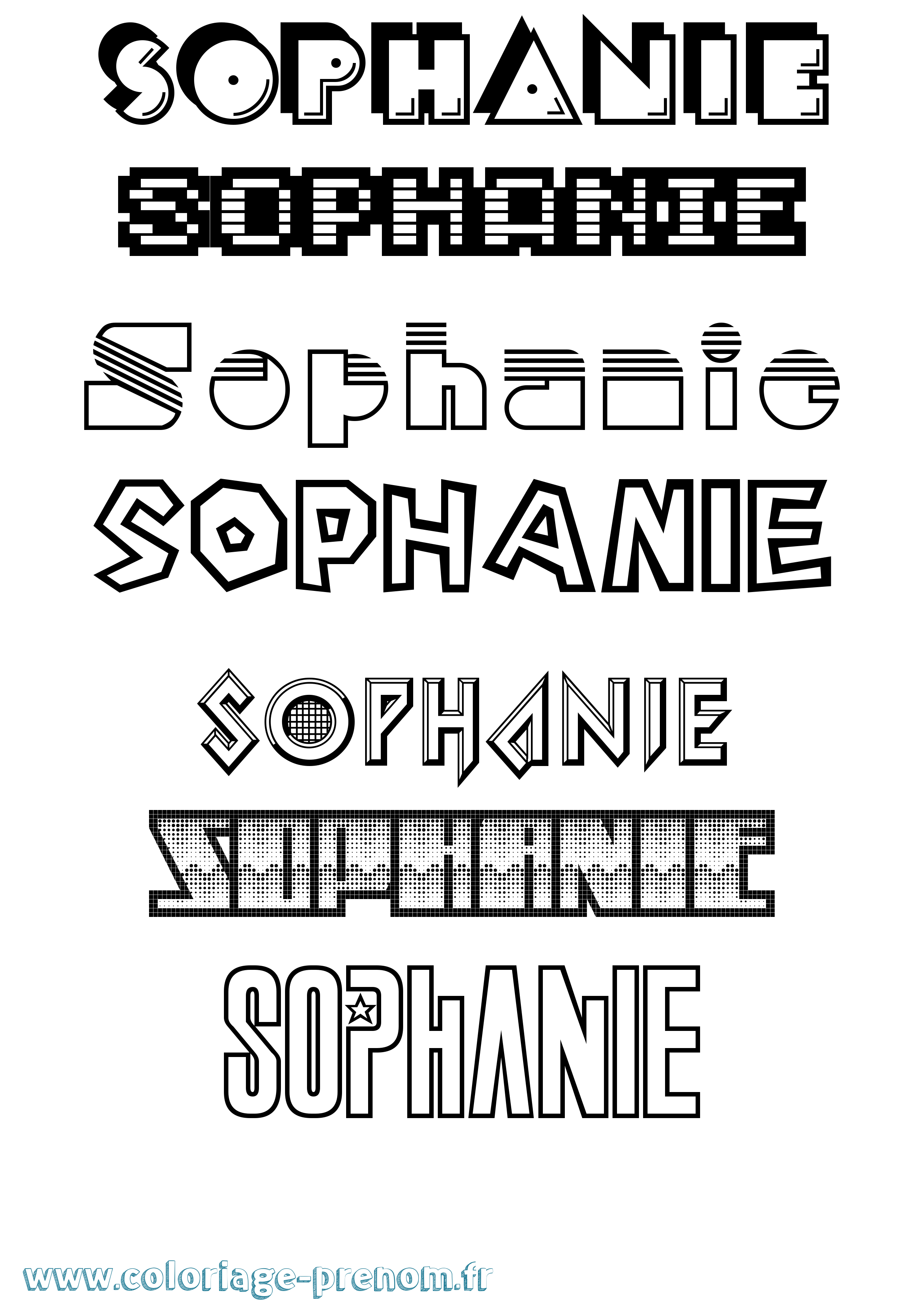 Coloriage Sophanie Jeux Vidéos Coloriage prénom Sophanie Jeux Vidéos