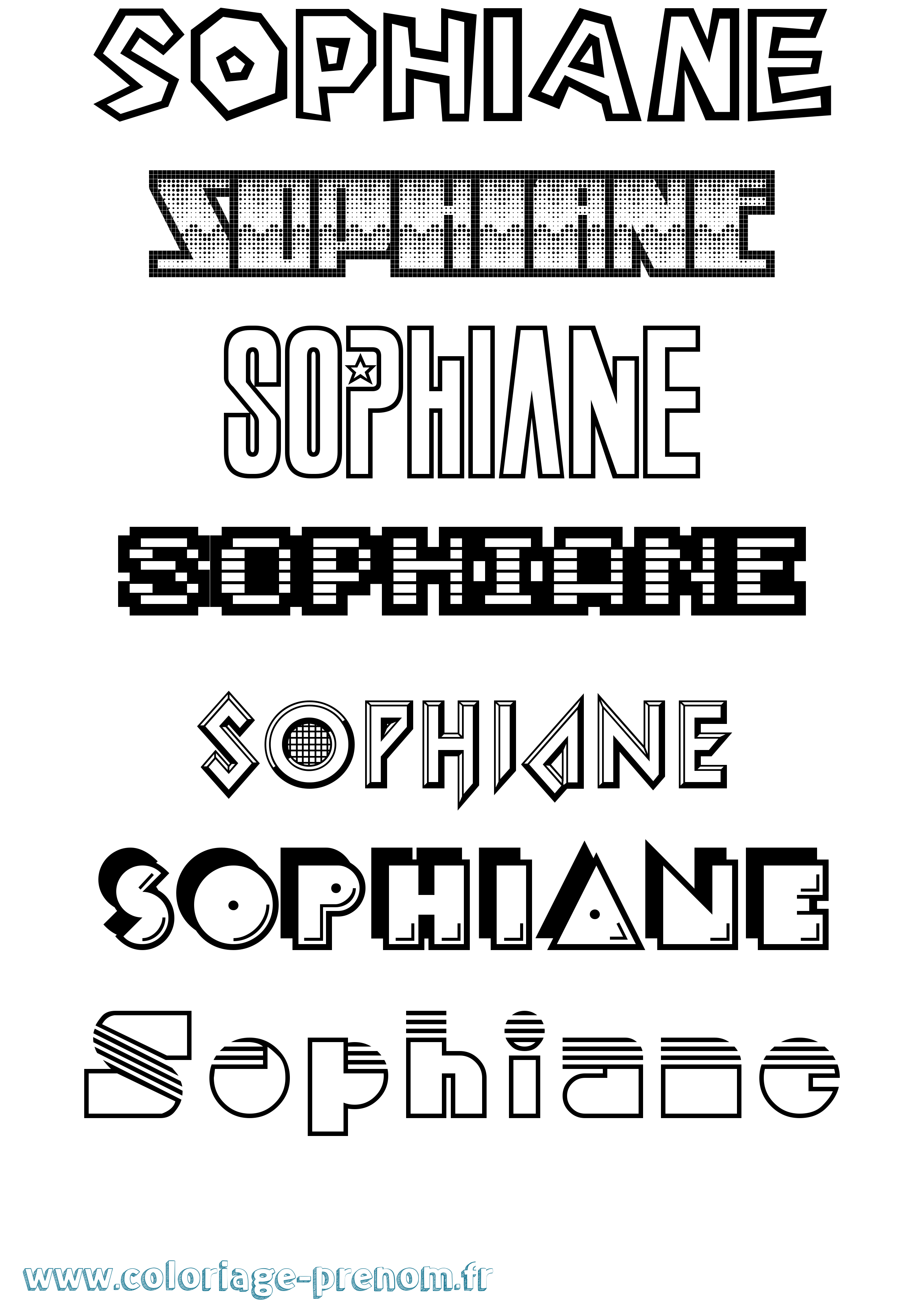 Coloriage Sophiane Jeux Vidéos Coloriage prénom Sophiane Jeux Vidéos