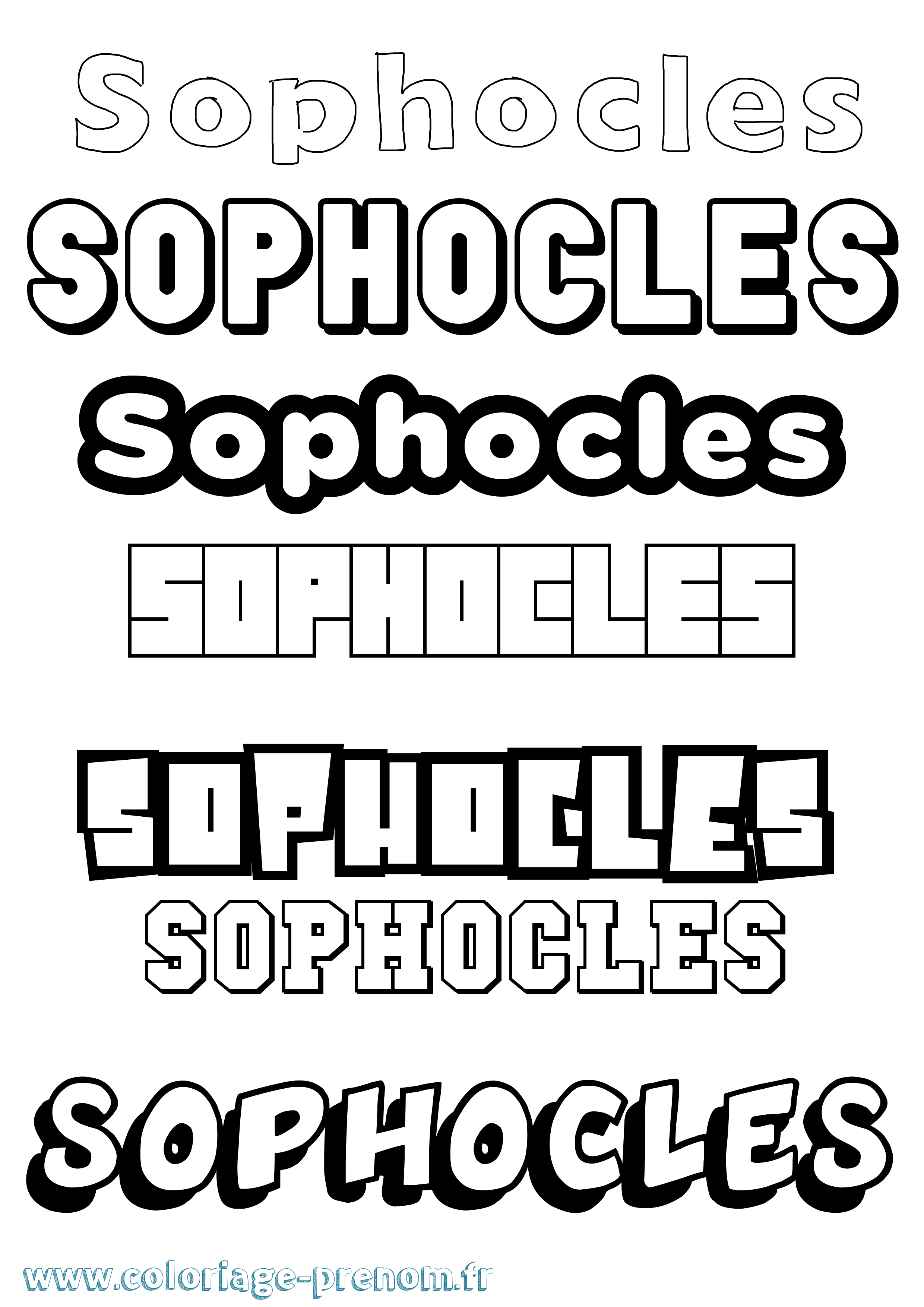 Coloriage Sophocles Simple Coloriage prénom Sophocles Simple