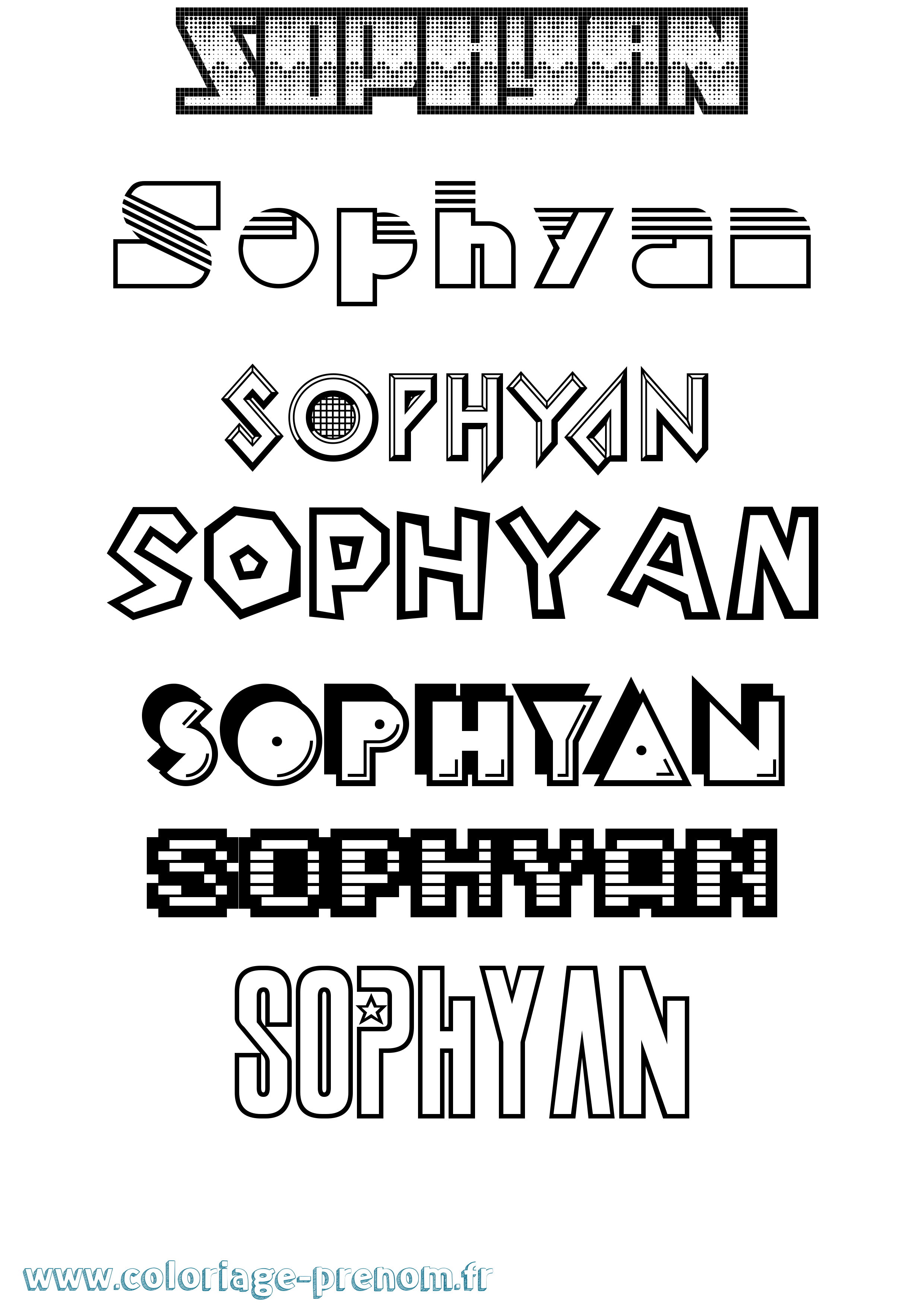 Coloriage Sophyan Jeux Vidéos Coloriage prénom Sophyan Jeux Vidéos