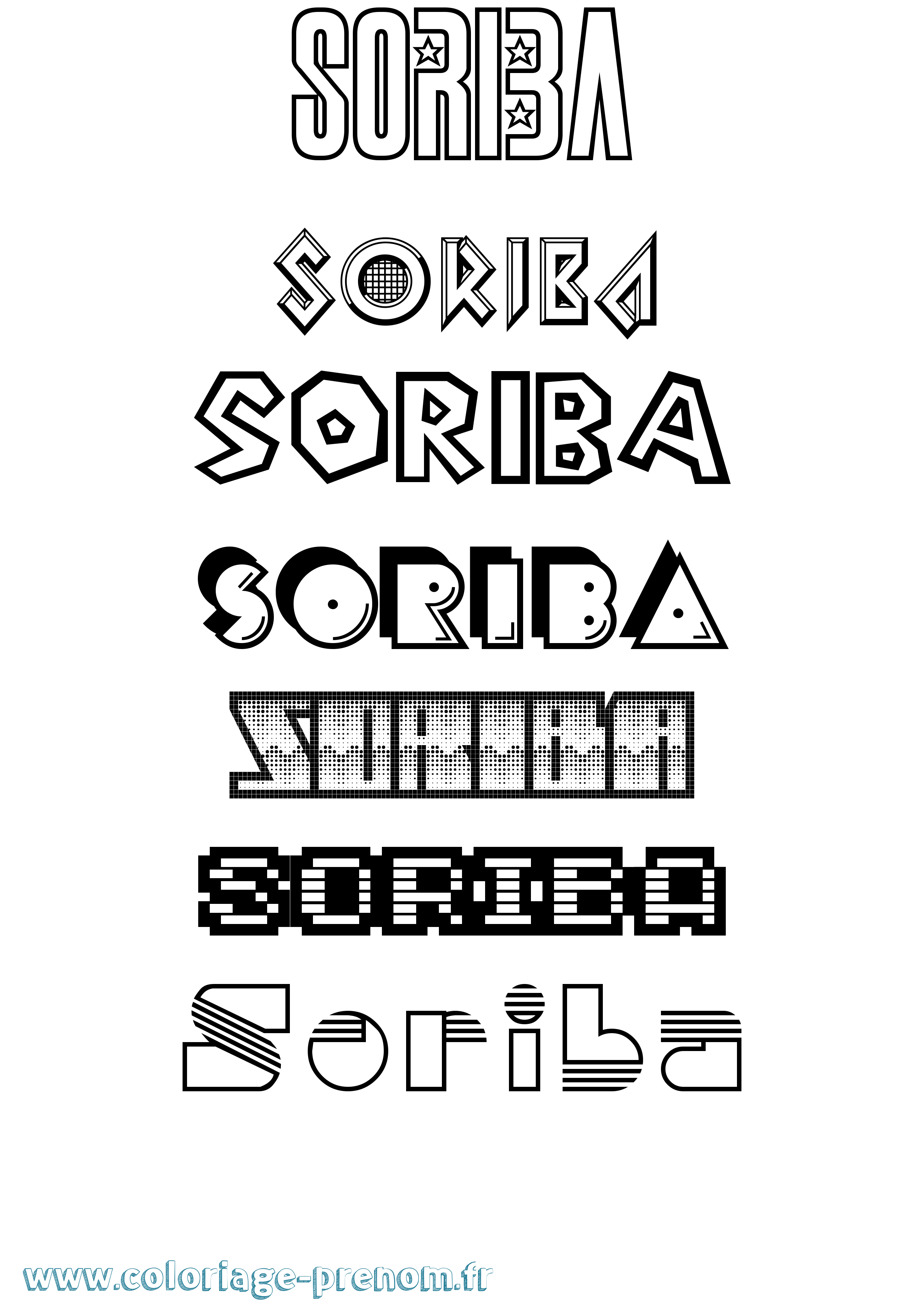 Coloriage Soriba Jeux Vidéos Coloriage prénom Soriba Jeux Vidéos
