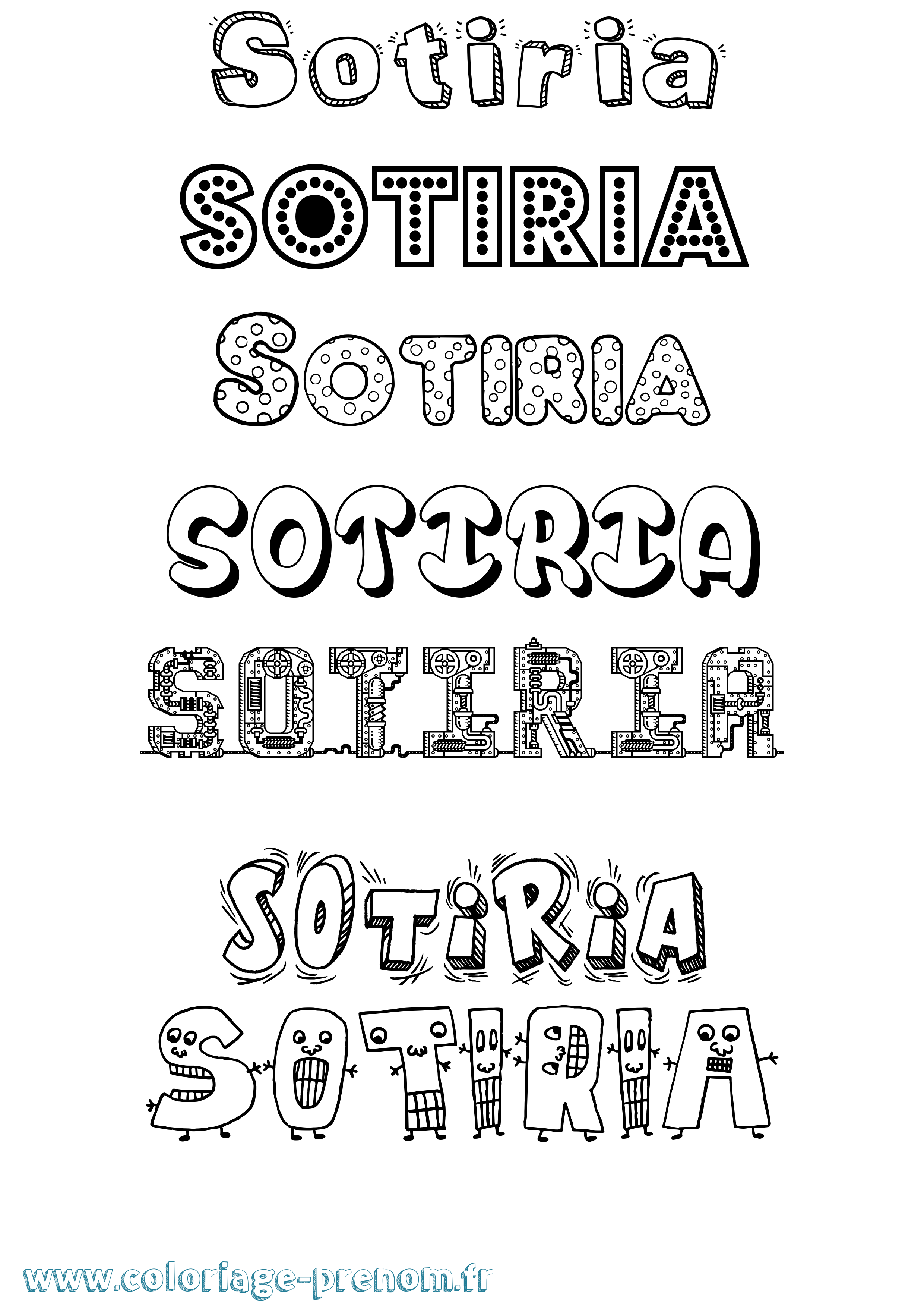 Coloriage Sotiria Fun Coloriage prénom Sotiria Fun